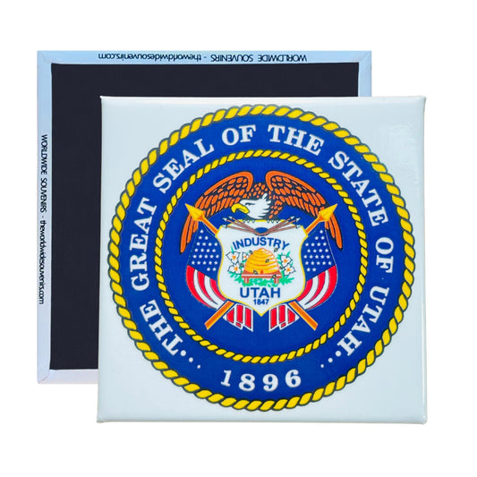 Square Magnet - State Seal UTAH - USA