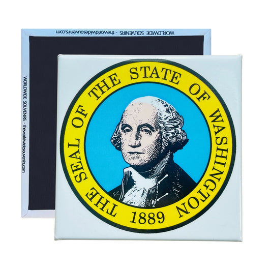 Square Magnet - State Seal WASHINGTON - USA