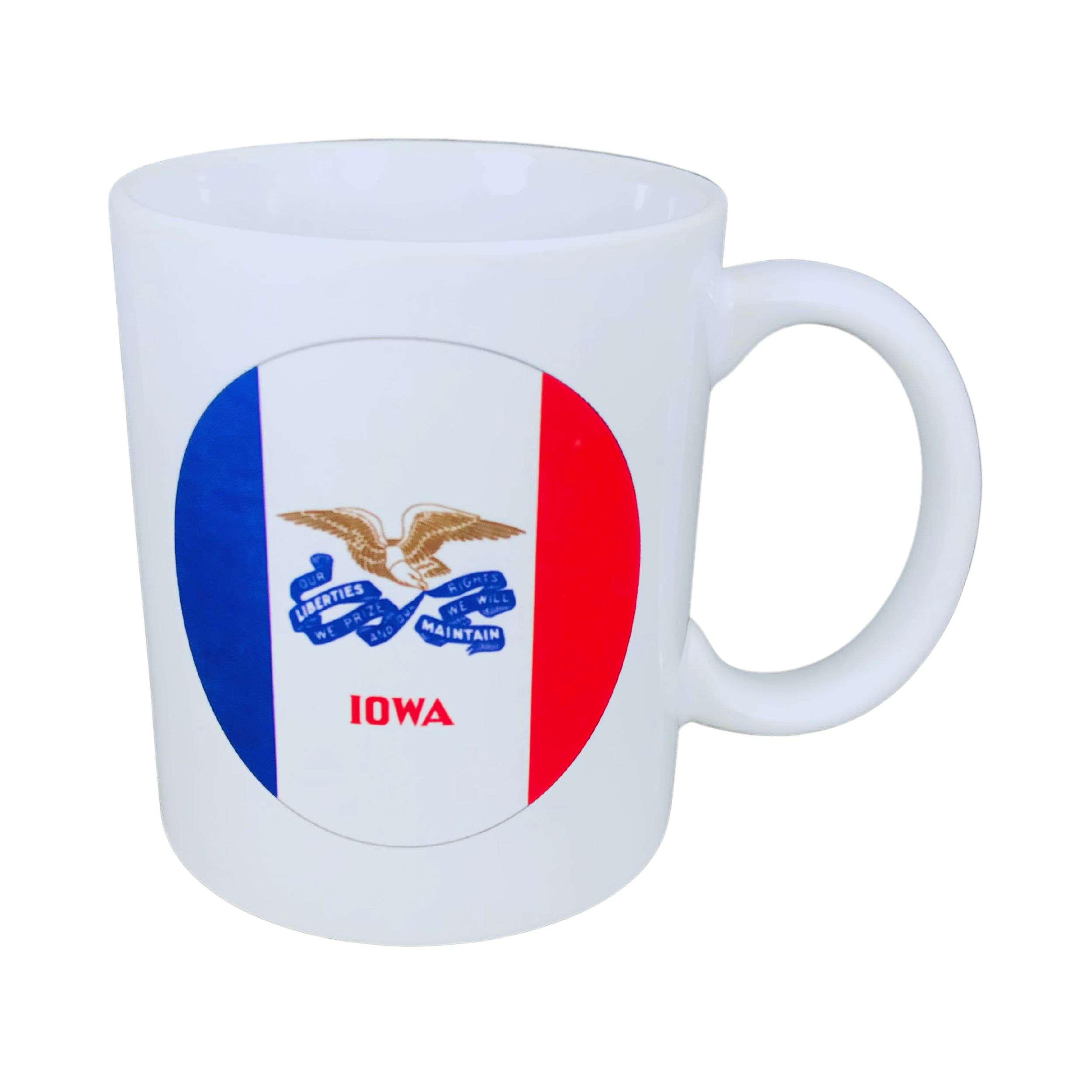 Taza Bandera Estado Iowa Usa