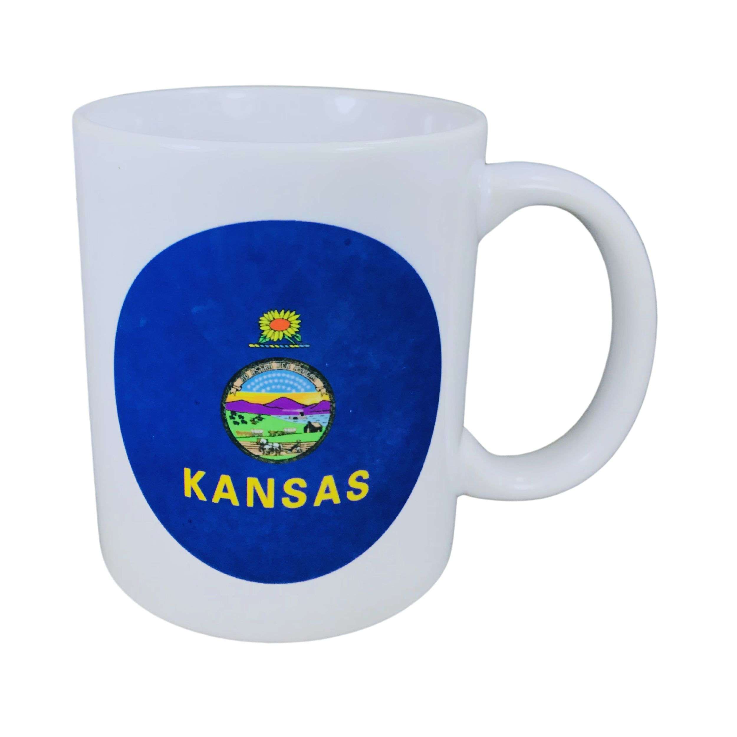 Taza Bandera Estado Kansas Usa