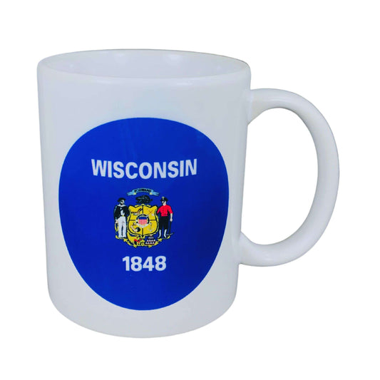 Taza Bandera Estado Wisconsin Usa