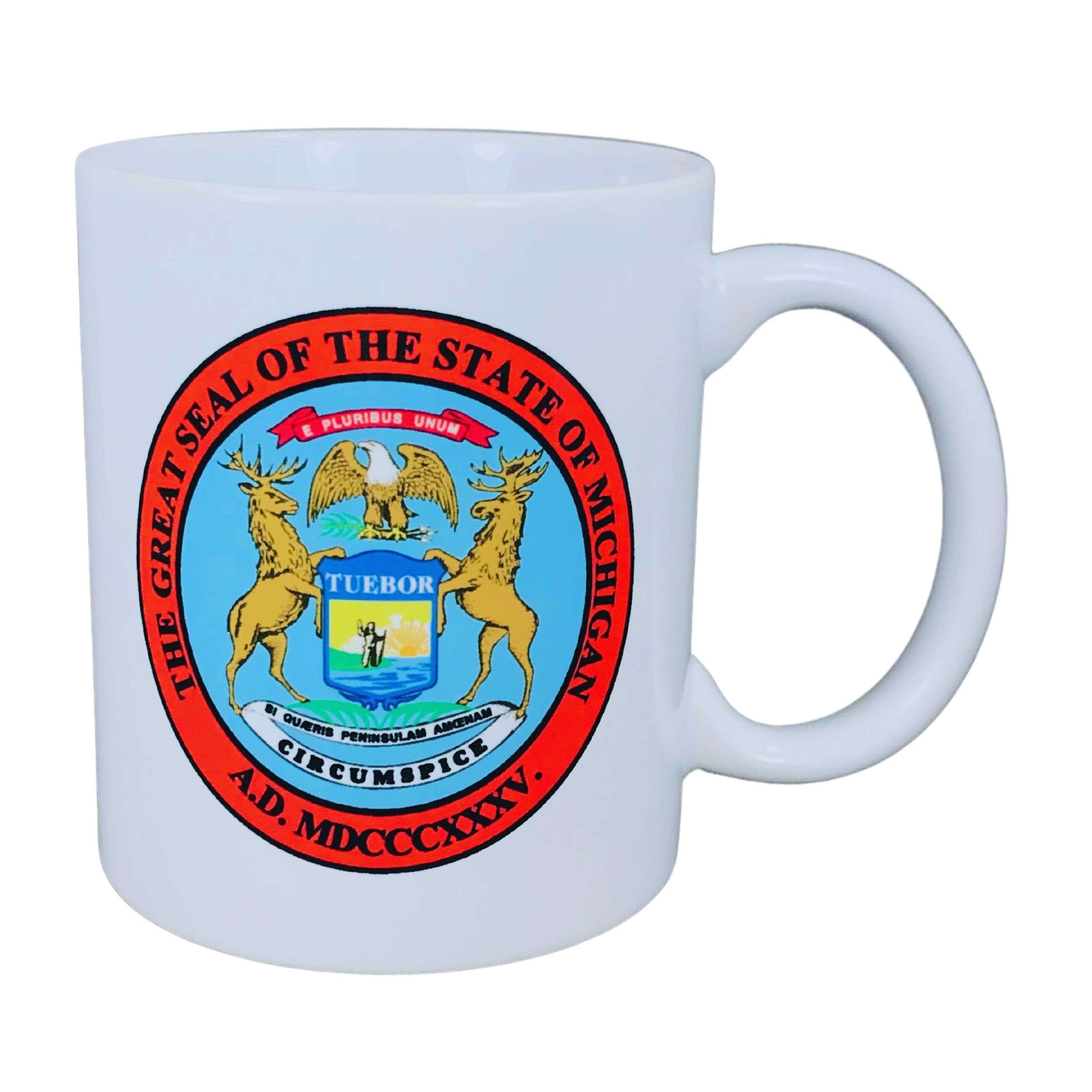 Taza Escudo Estado Michigan Usa