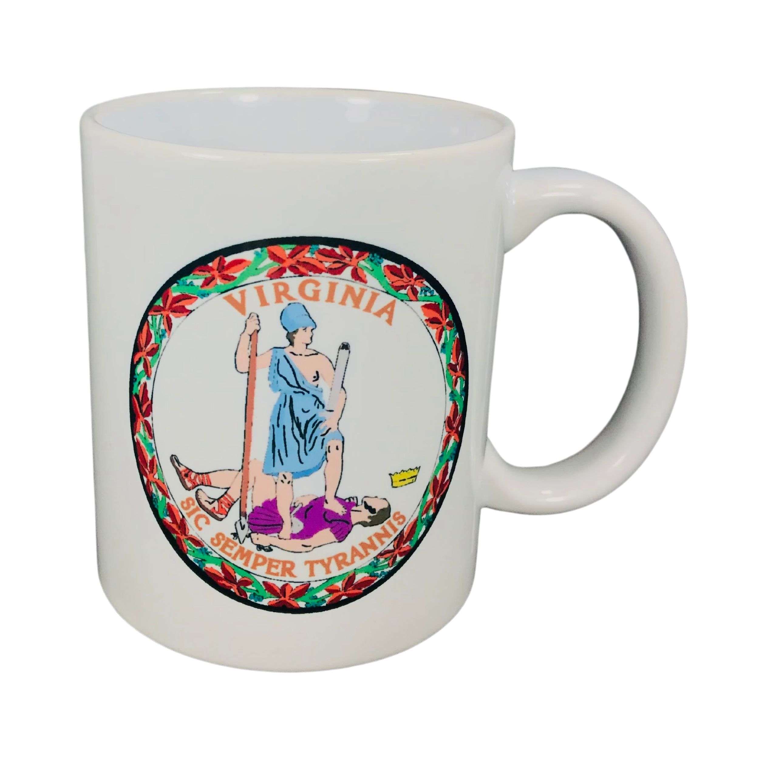 Caneca com o brasão do estado da Virgínia