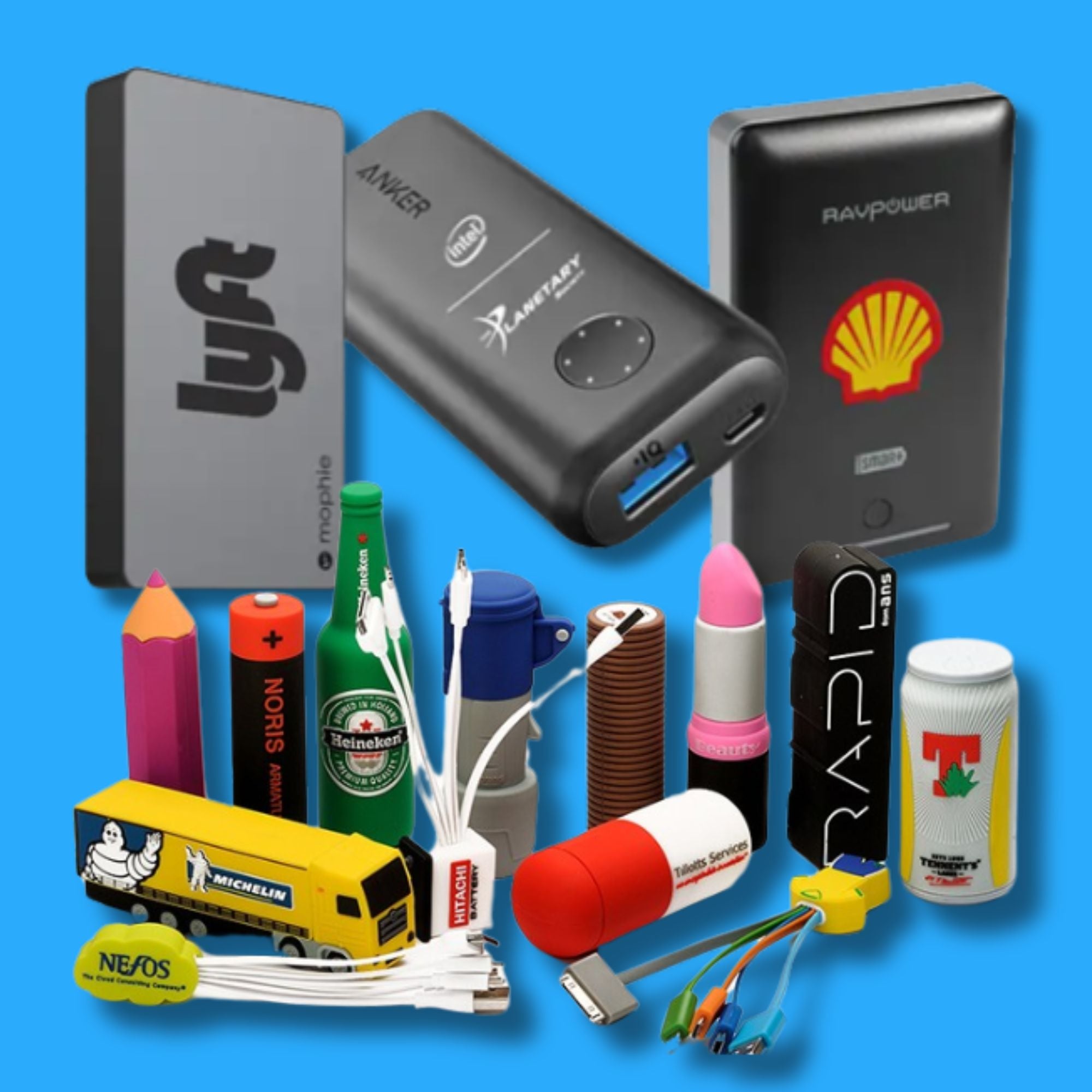 Baterías externas personalizadas compactas