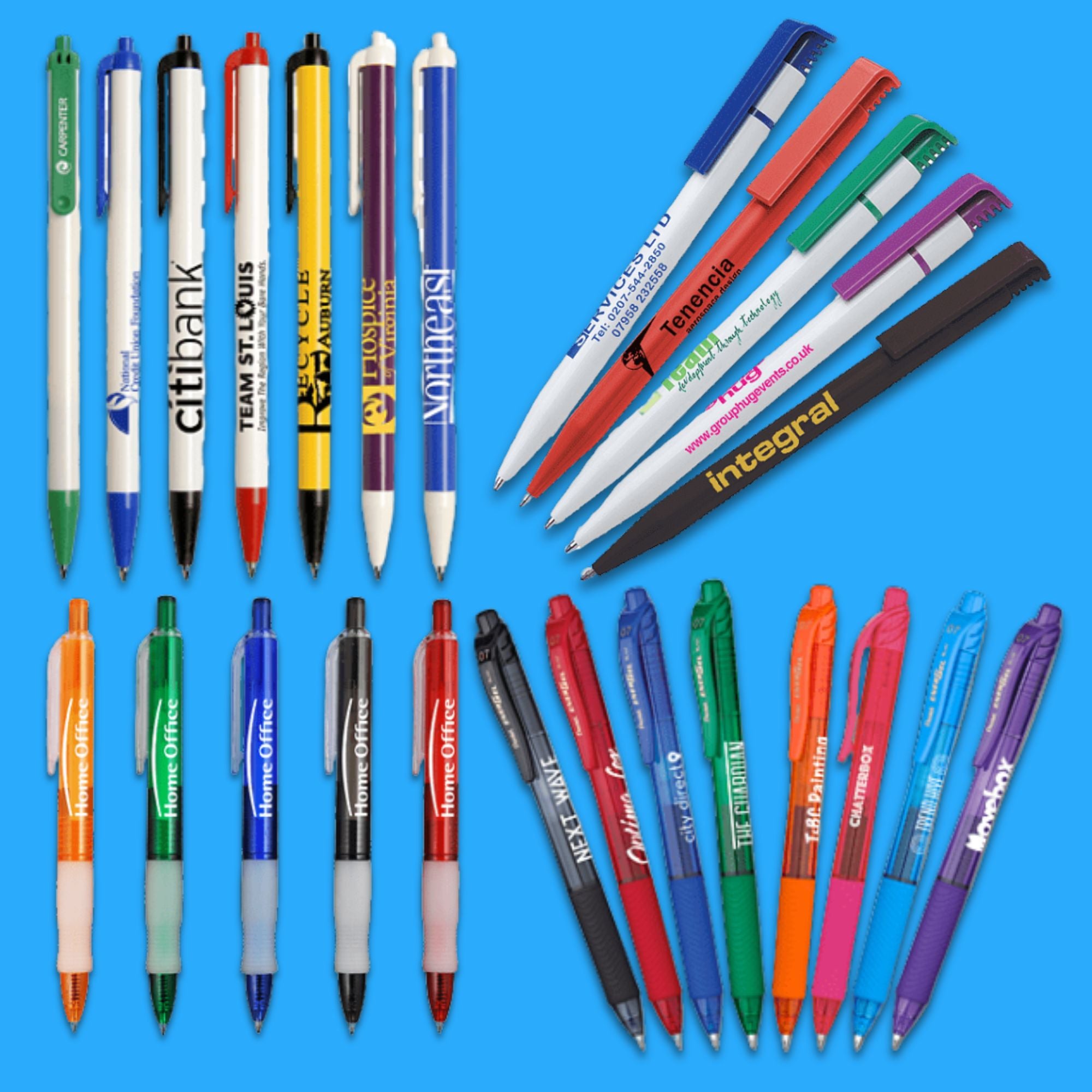 Bolígrafos de plástico personalizados