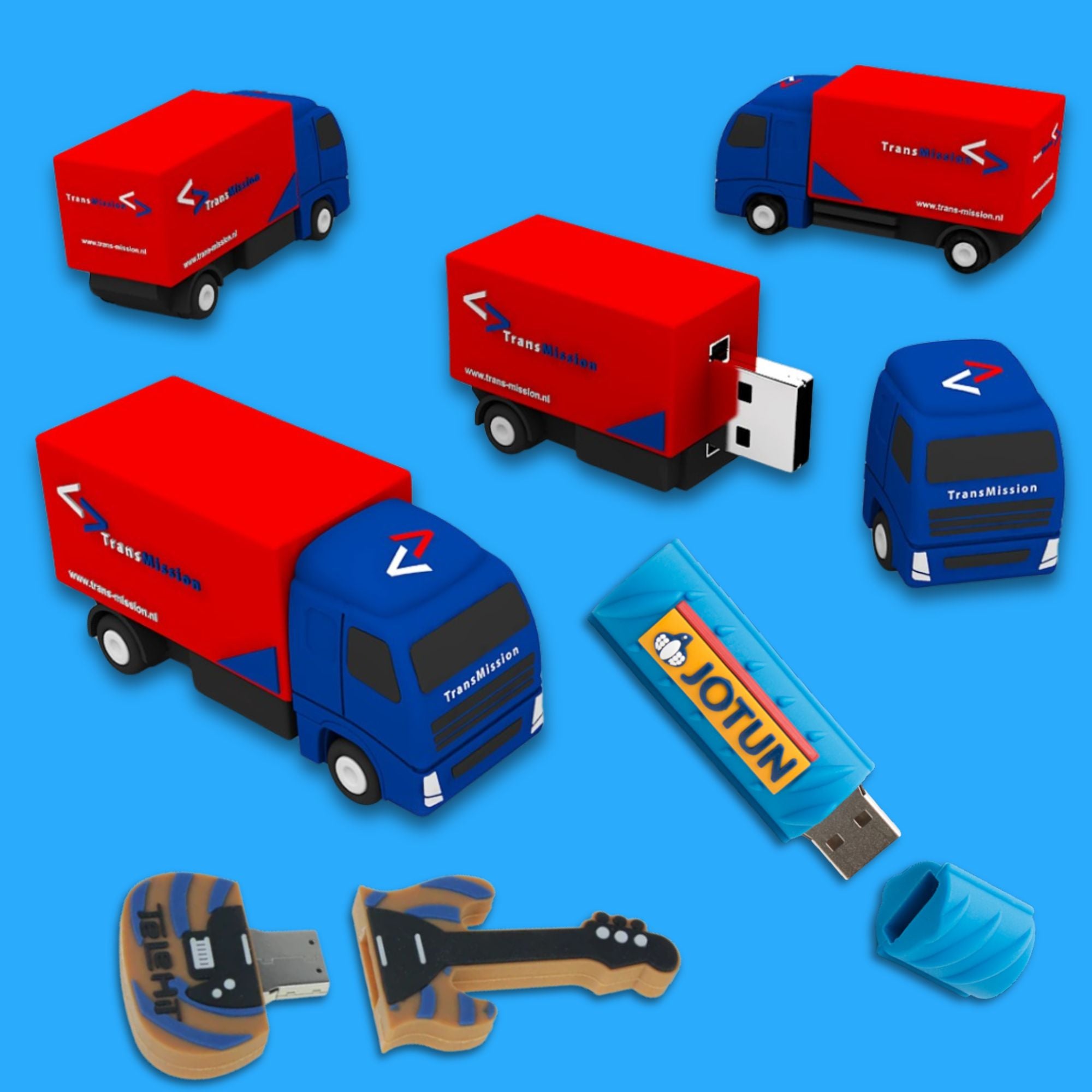 Coleção de pen drives personalizados
