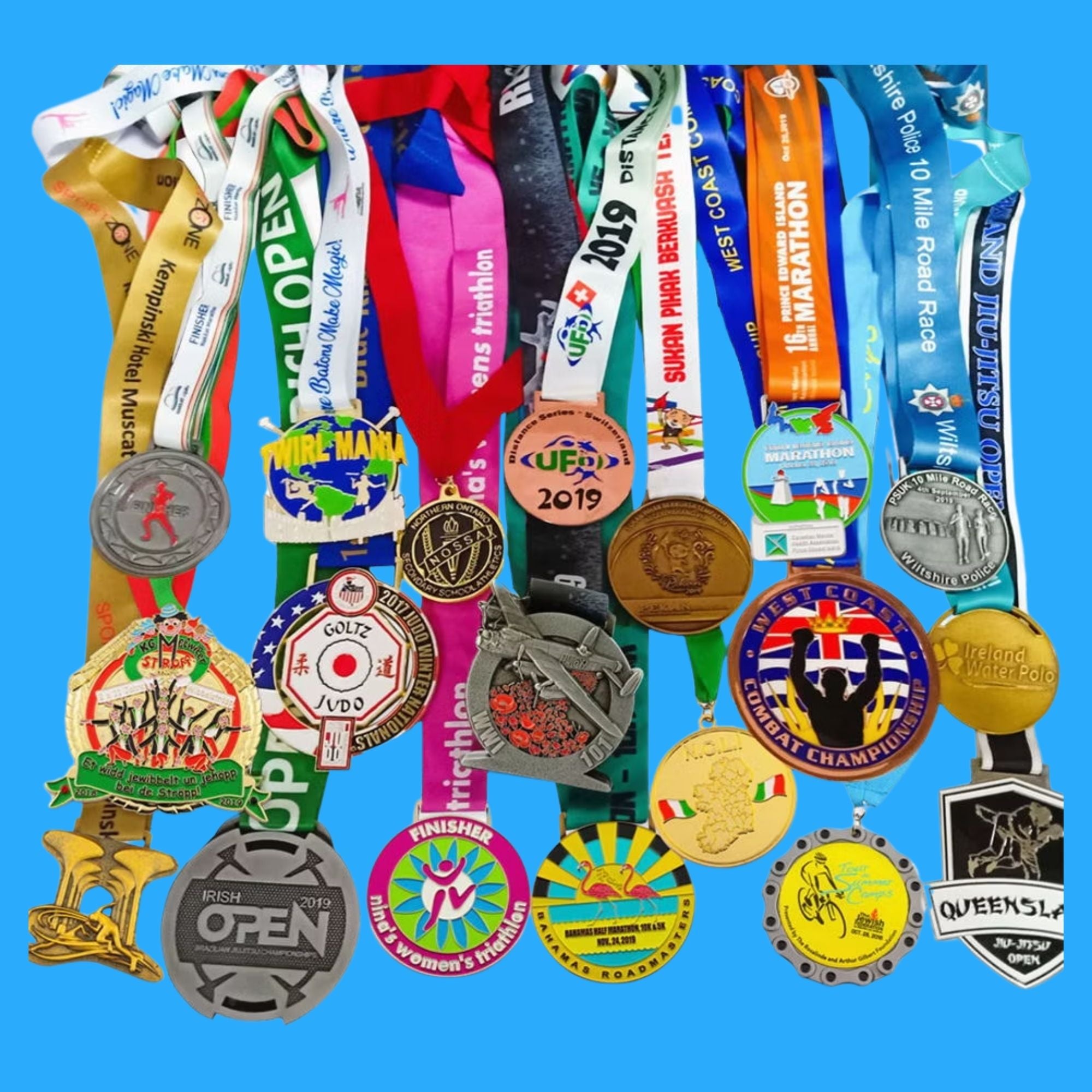 Medallas personalizadas esmaltadas en color