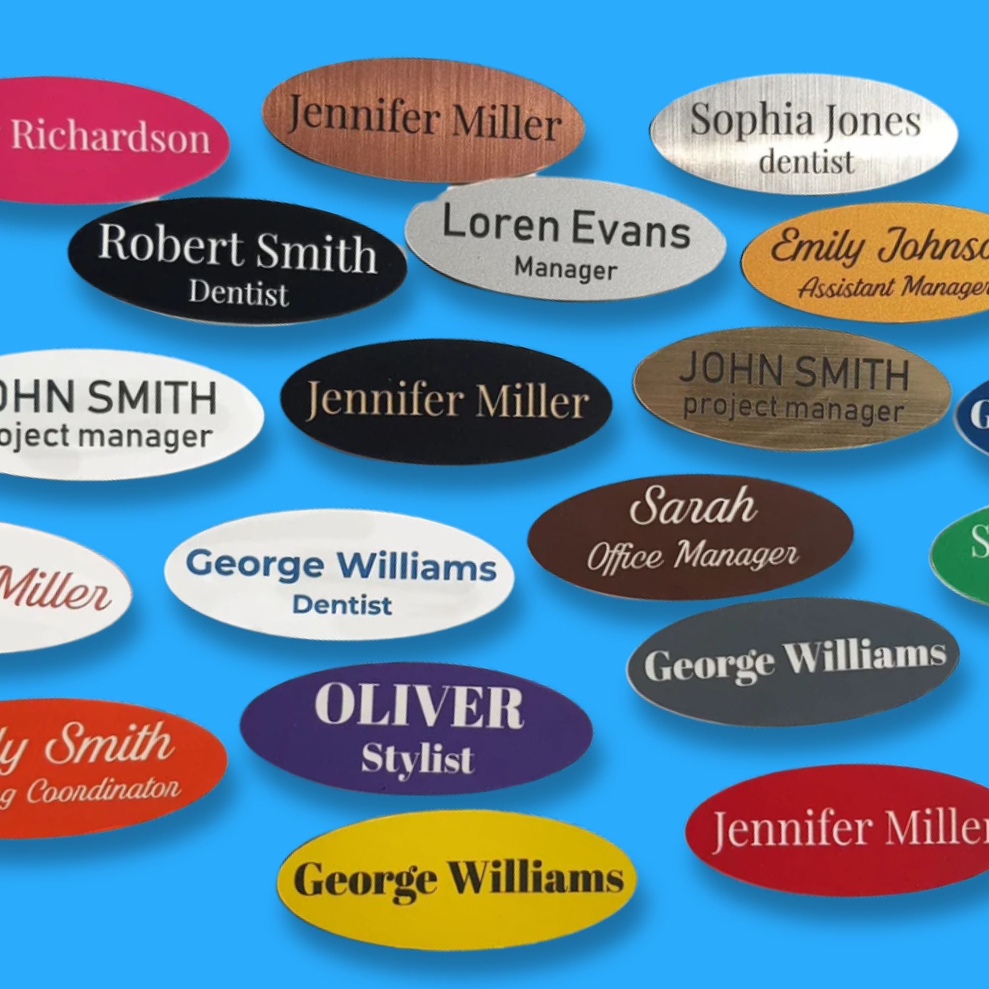 Name tag personalizado con logotipo