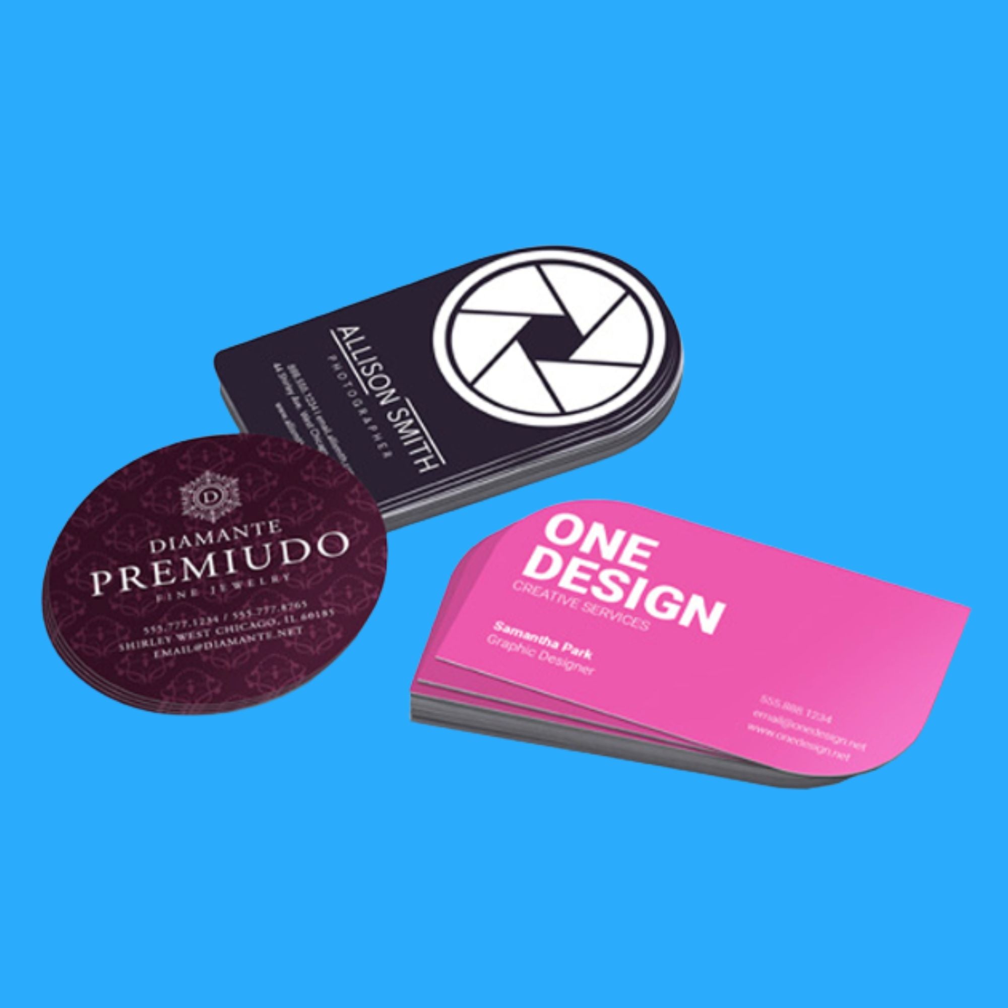 Cartão de visita personalizado de design próprio