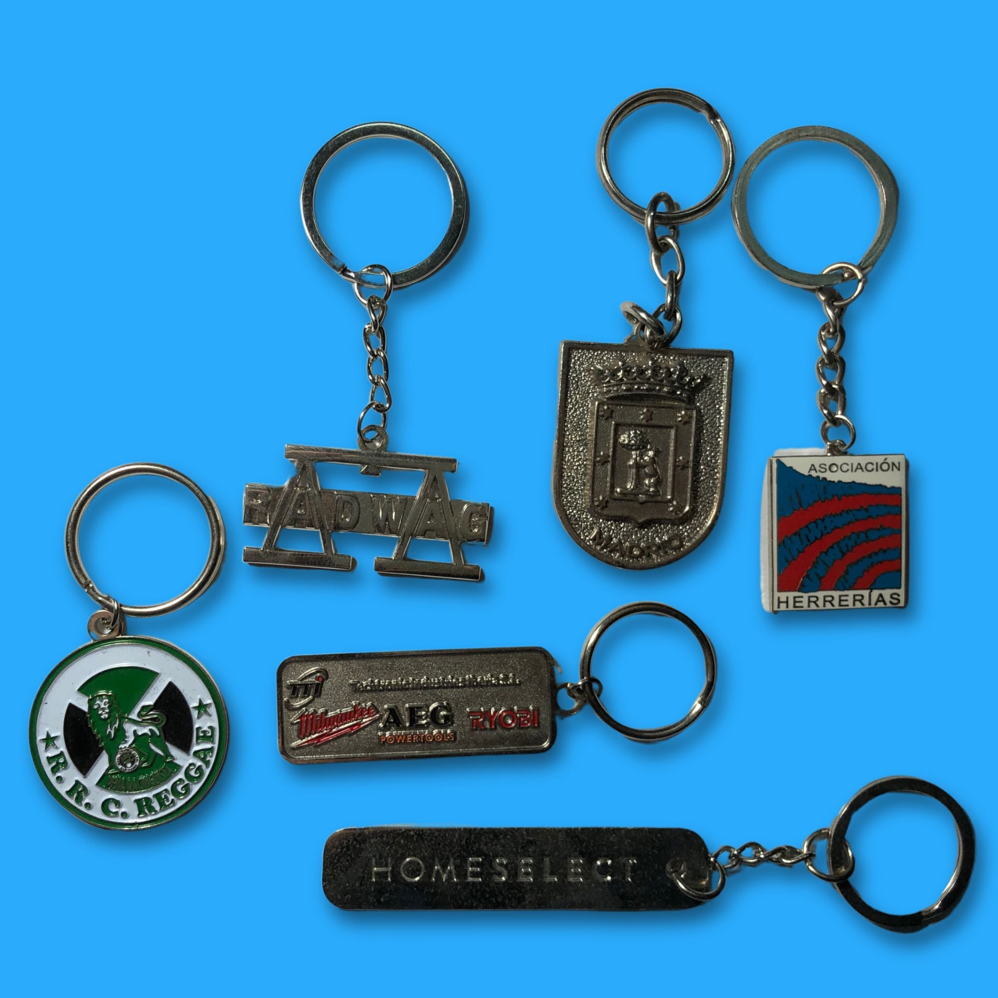 Colección de llaveros personalizados