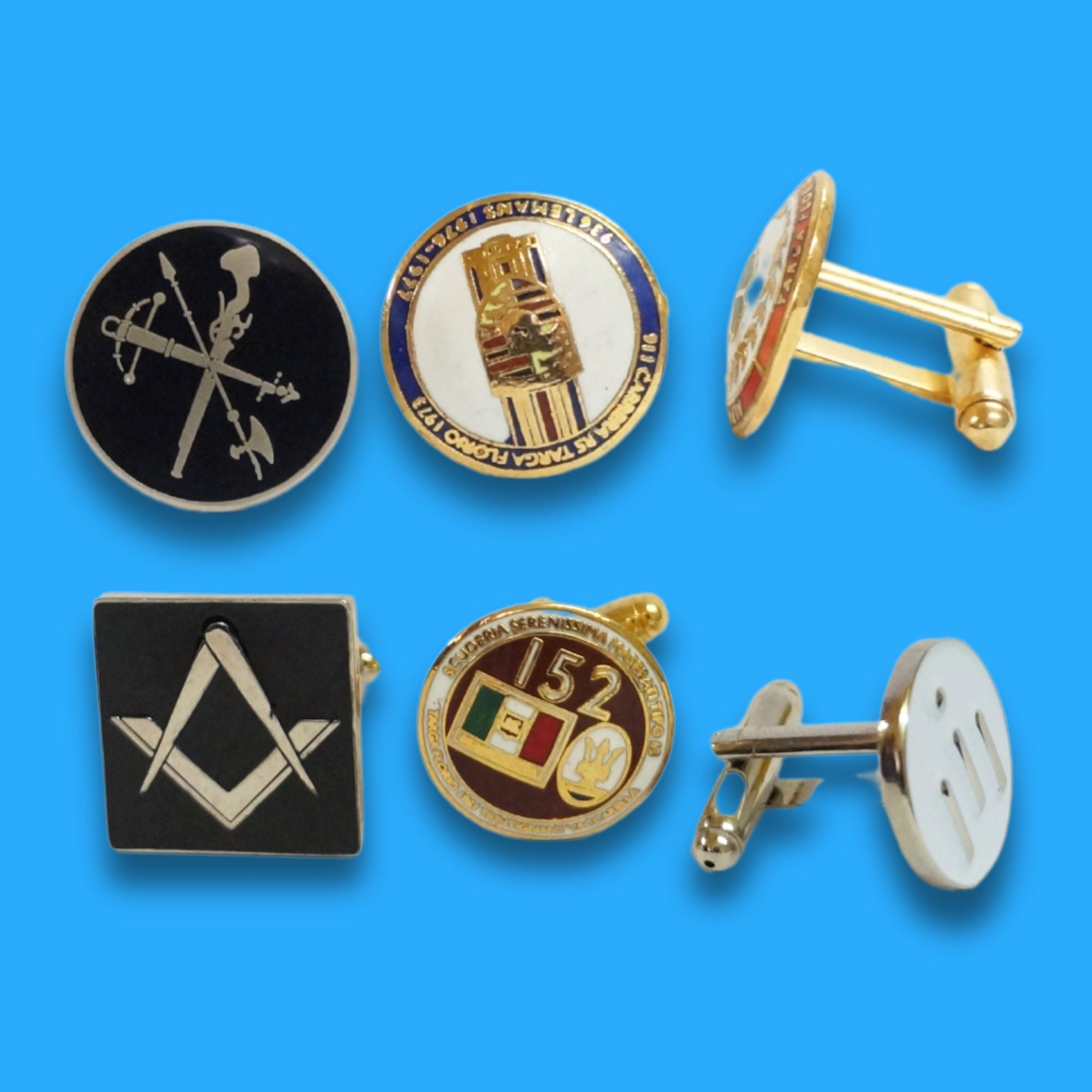 Personalisierte Manschettenknöpfe mit Logo, hergestellt von Astur Pins