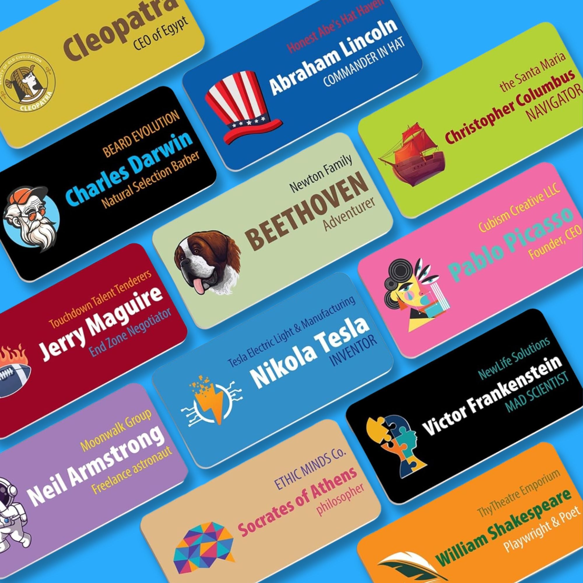 Colección de name tags personalizados