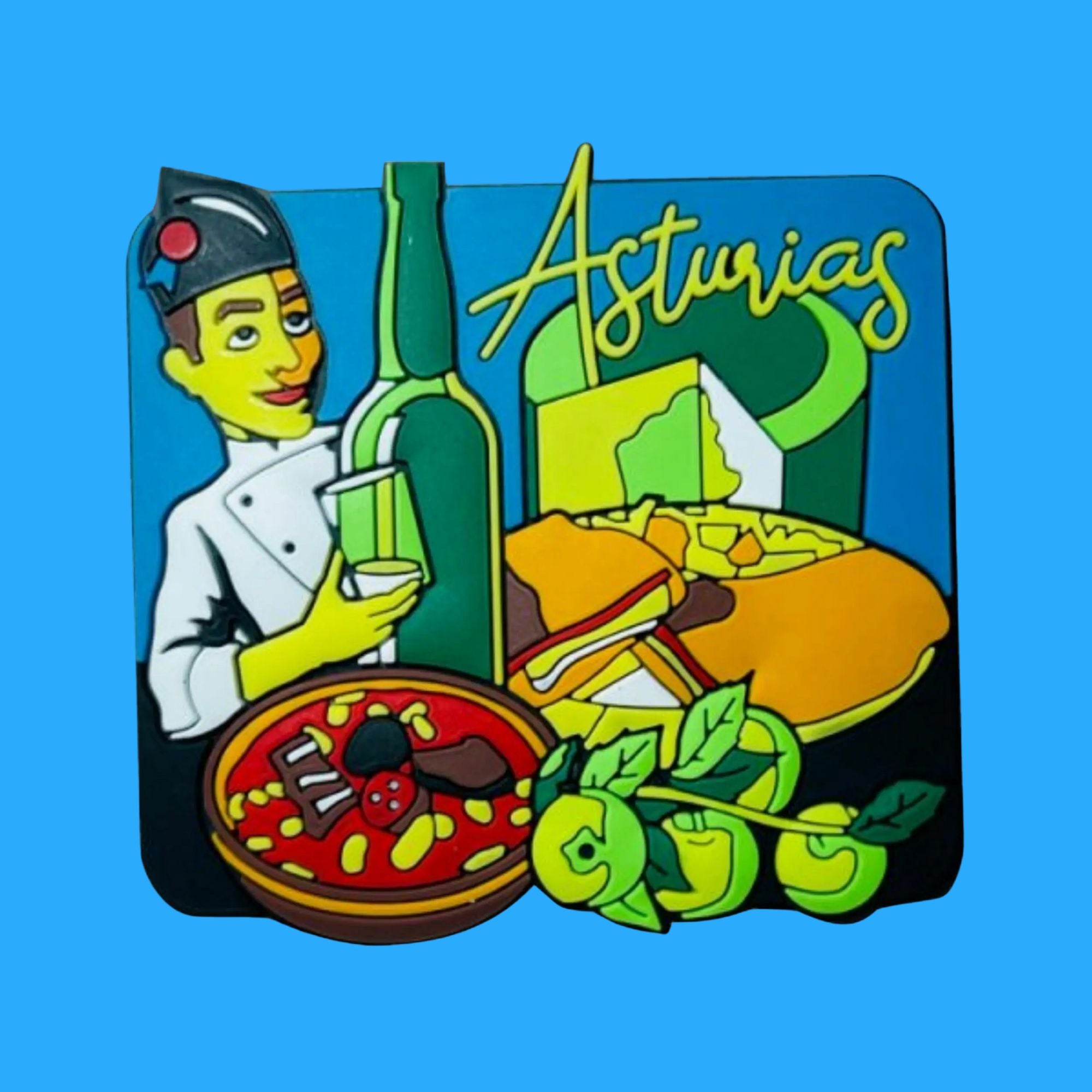Ímanes personalizados como recordação num frigorífico