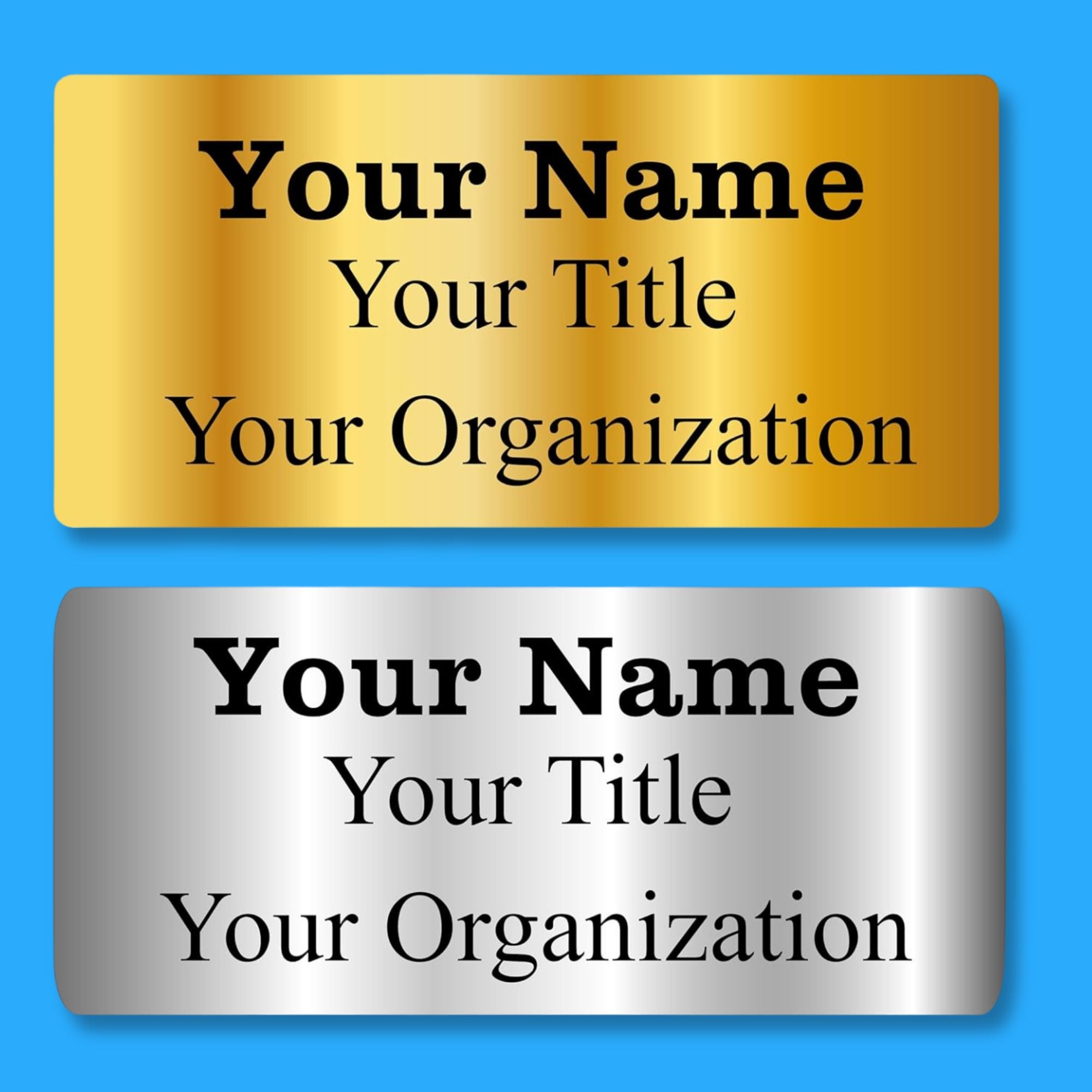 Name tags personalizados para atención al cliente