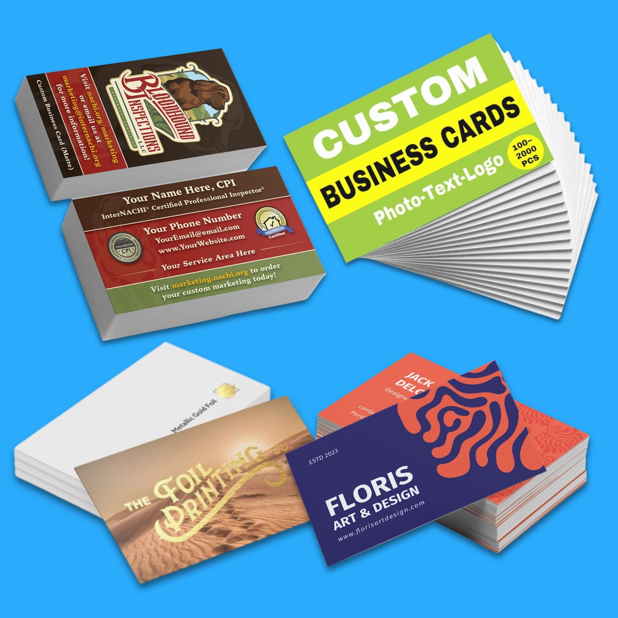Cartões de visita personalizados impressos pela Astur Pins