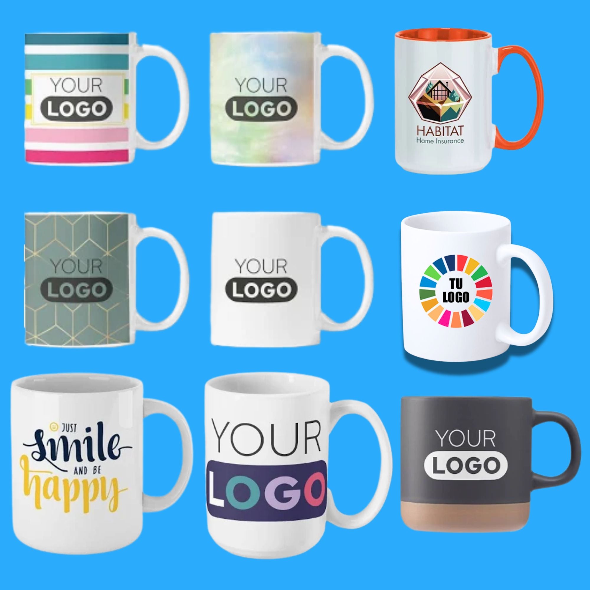 Canecas personalizadas com design a todo o cor
