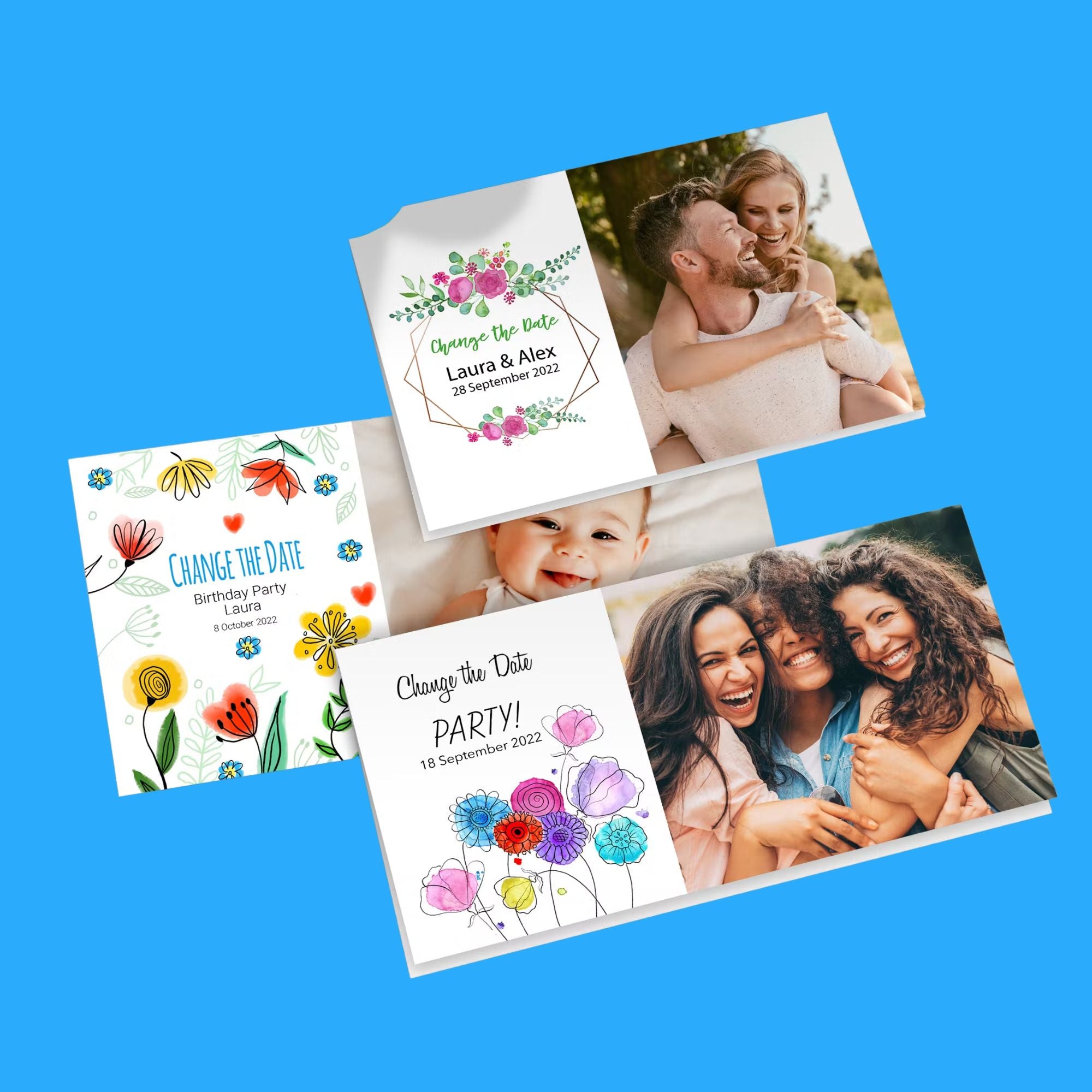 Postais personalizadas laminadas