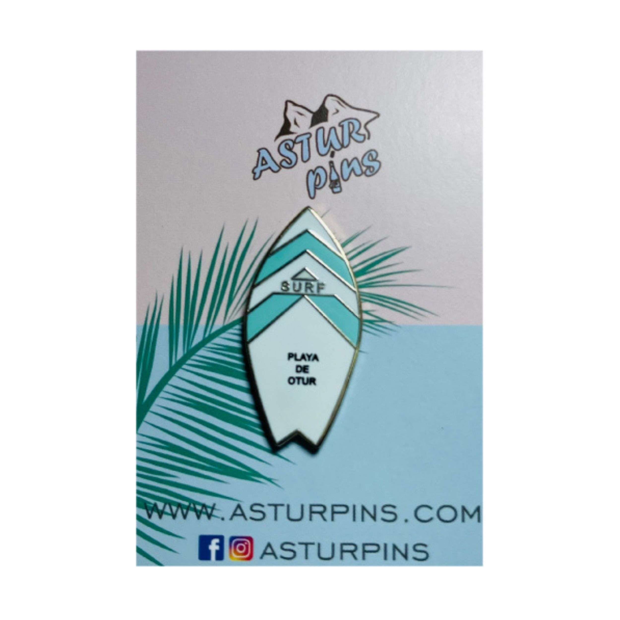 PIN TABLA SURF AZUL PLAYA DE OTUR ASTURIAS 2