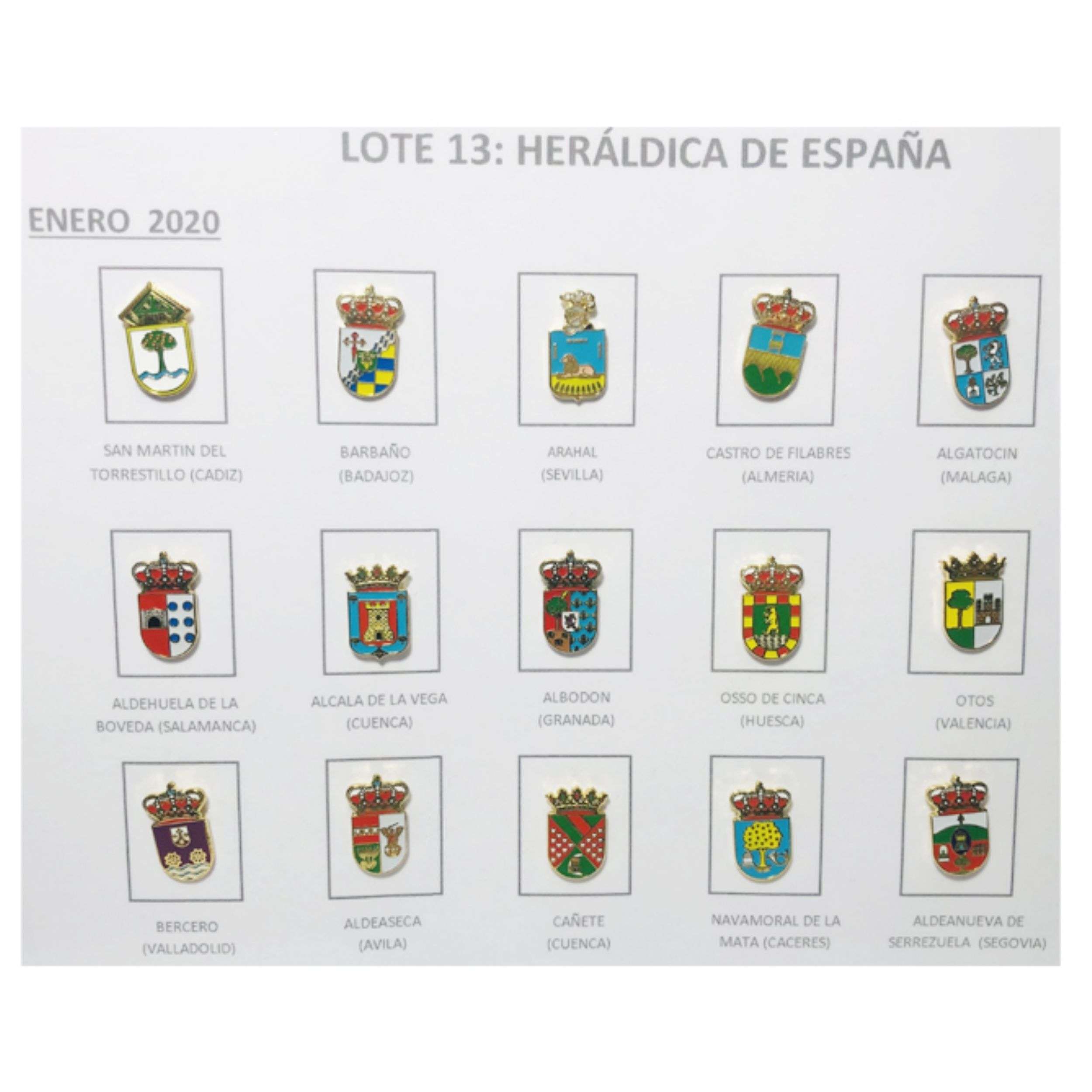 PINS LOTE No13 ESCUDOS HERALDICOS ESPANA