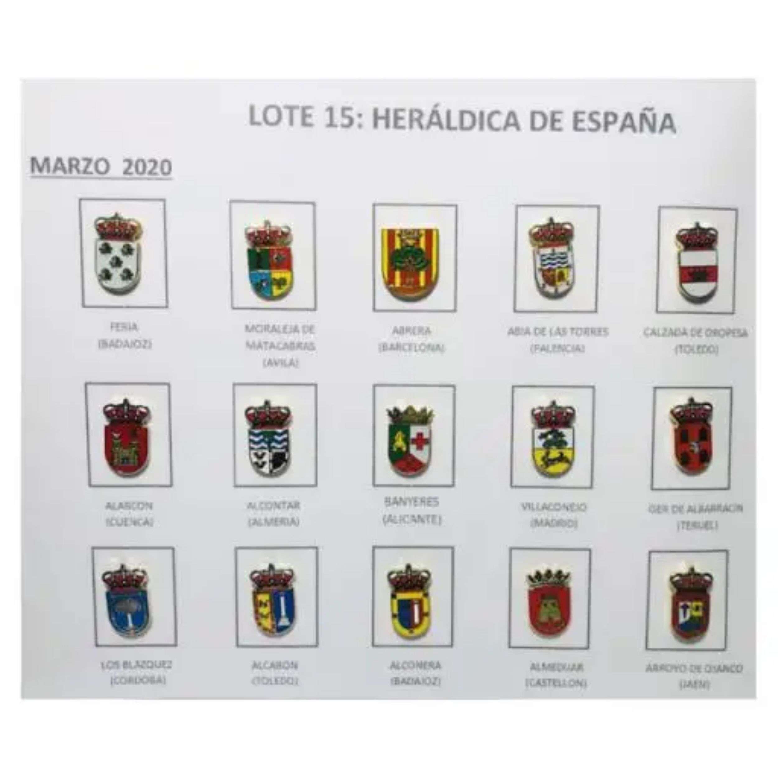 PINS LOTE No15 ESCUDOS HERALDICOS ESPANA