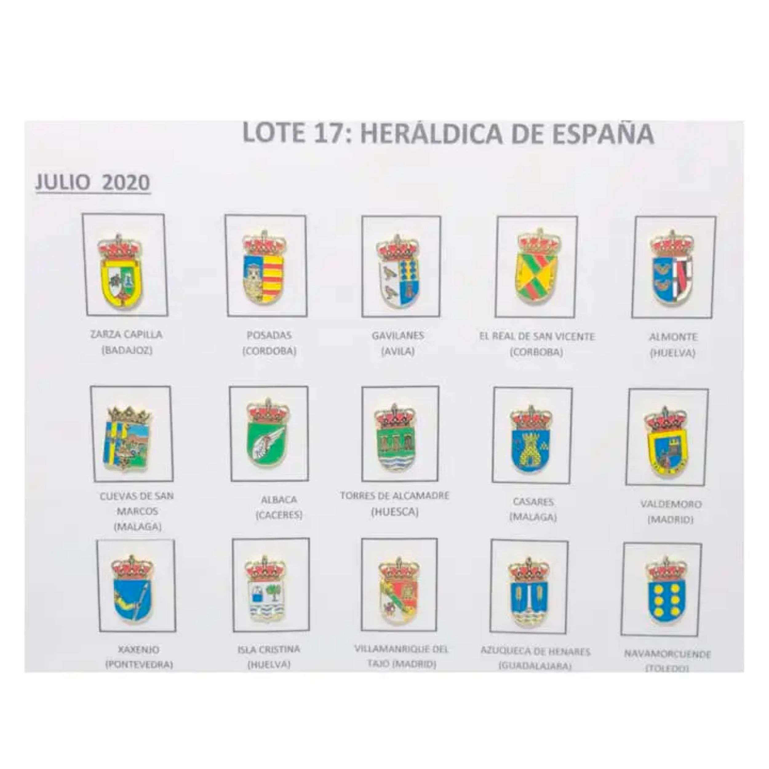 PINS LOTE No17 ESCUDOS HERALDICOS ESPANA