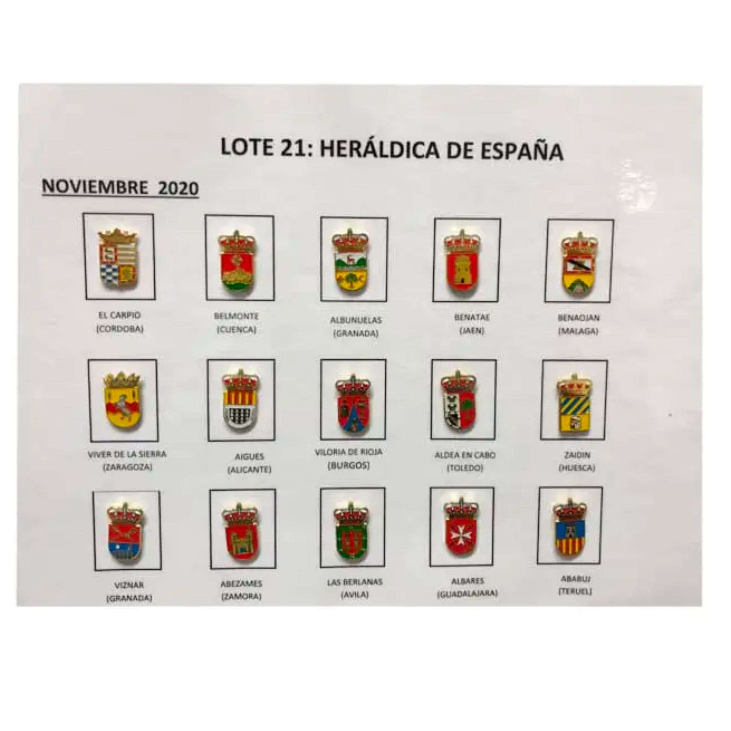 PINS LOTE No21 ESCUDOS HERALDICOS ESPANA
