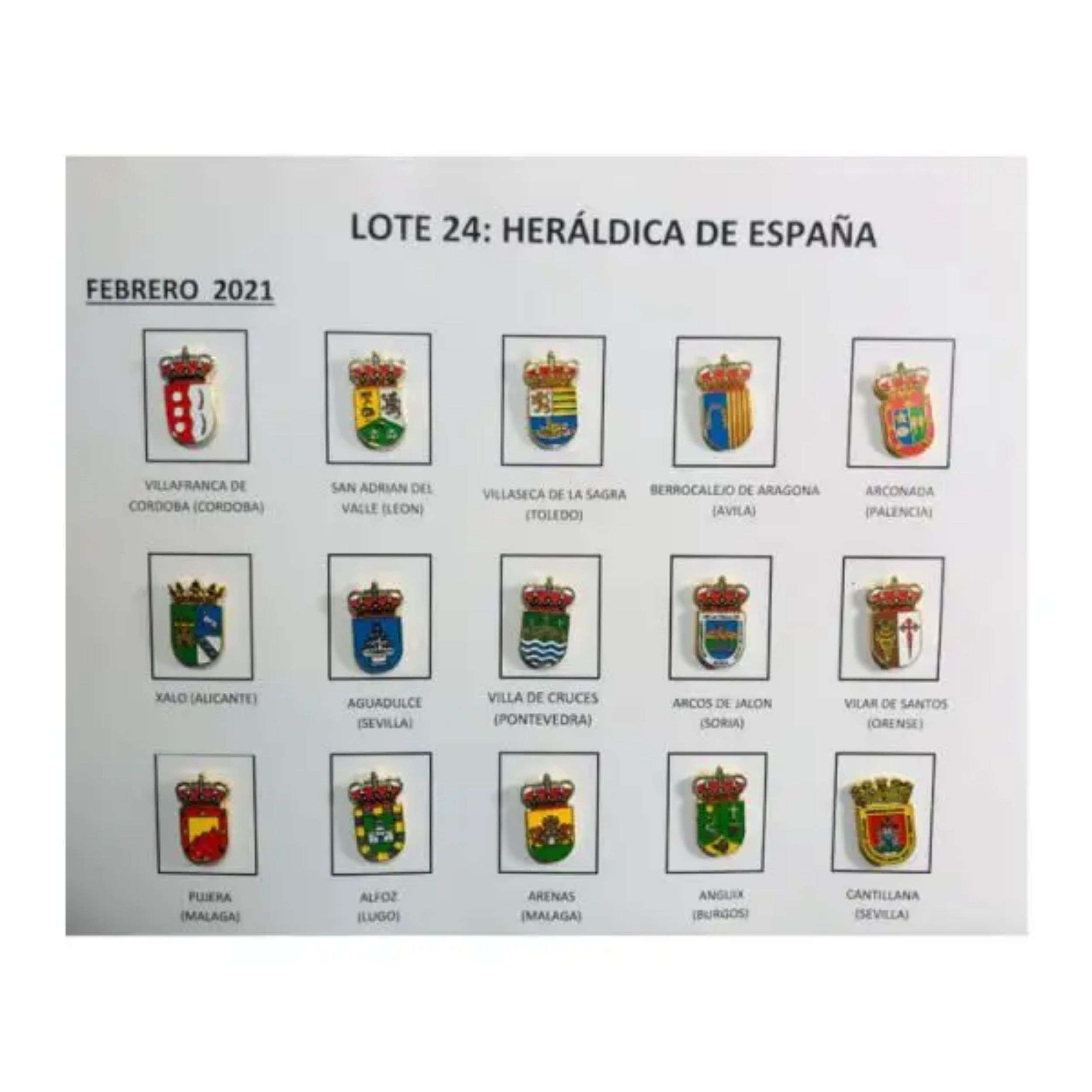 PINS LOTE No24 ESCUDOS HERALDICOS ESPANA