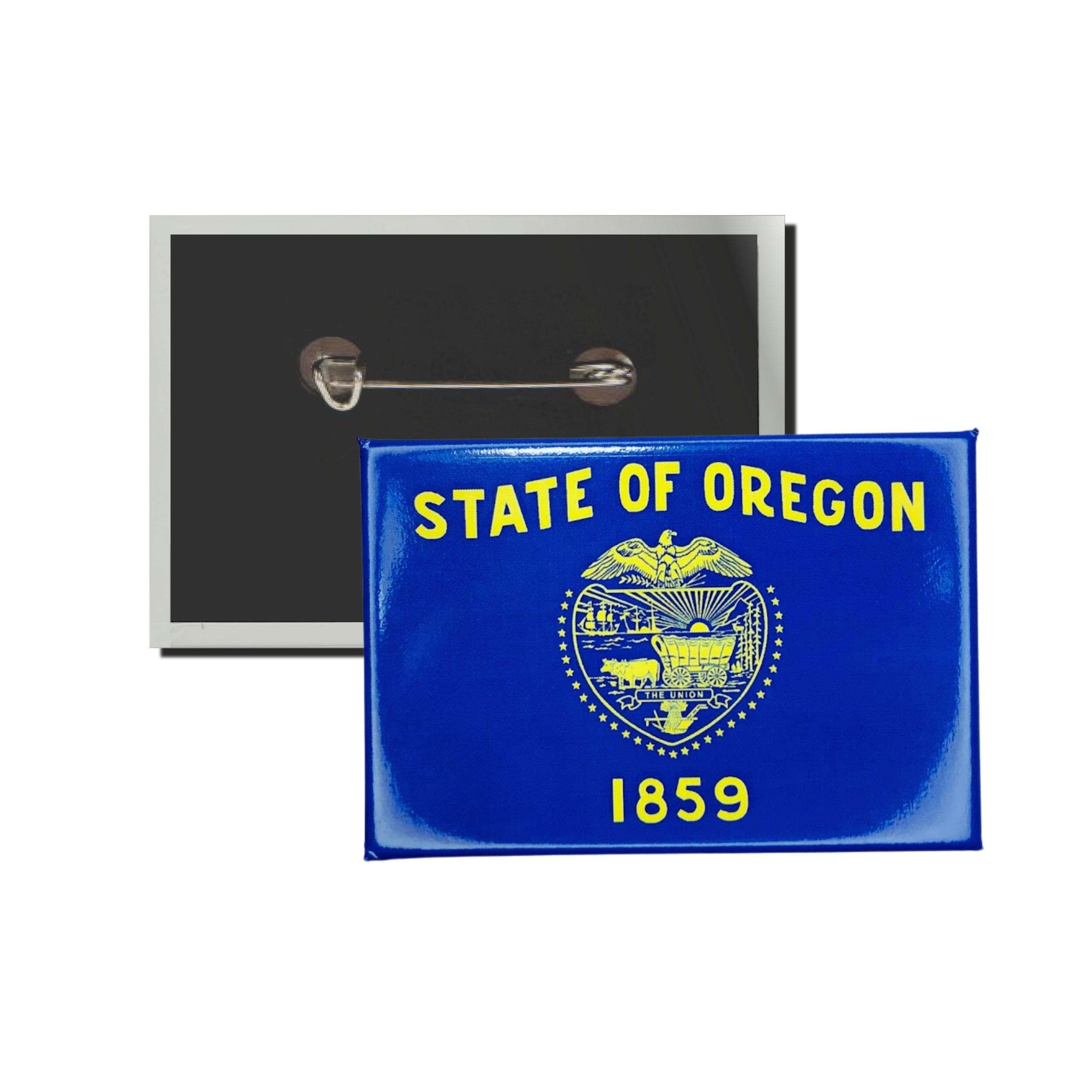 CHAPA RECTANGULAR HORIZONTAL BANDERA ESTADO OREGON USA