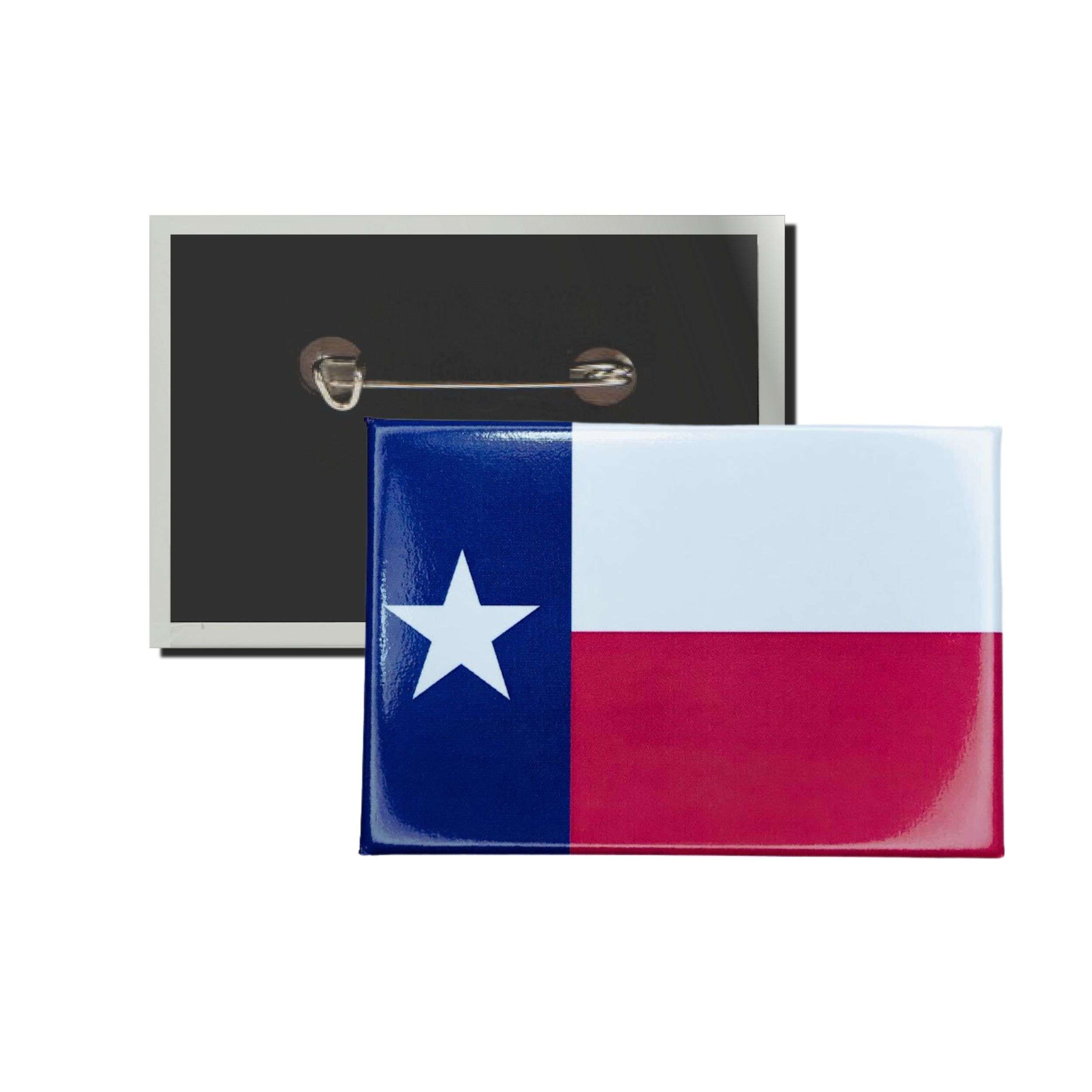 CHAPA RECTANGULAR HORIZONTAL BANDERA ESTADO TEXAS USA