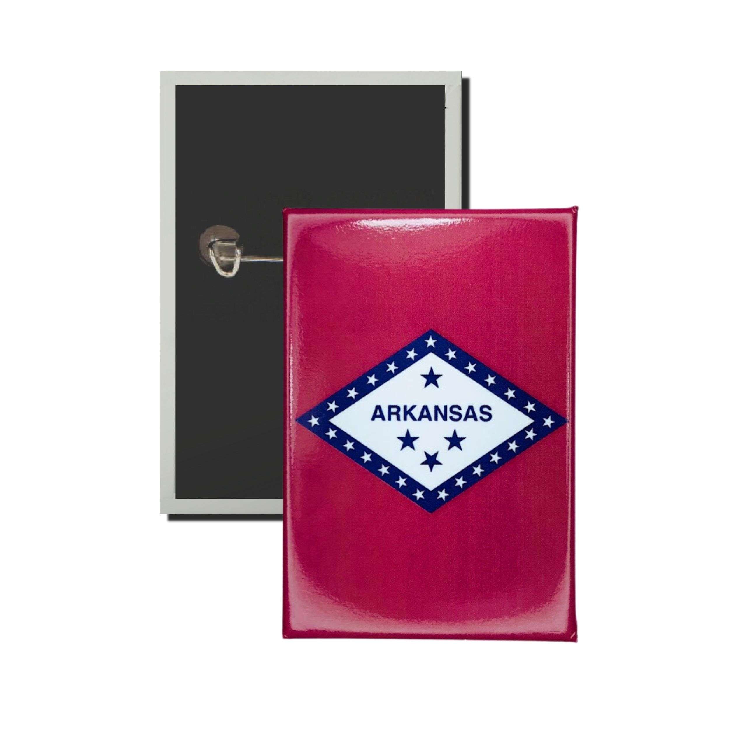 CHAPA RECTANGULAR VERTICAL BANDERA ESTADO ARKANZAS USA