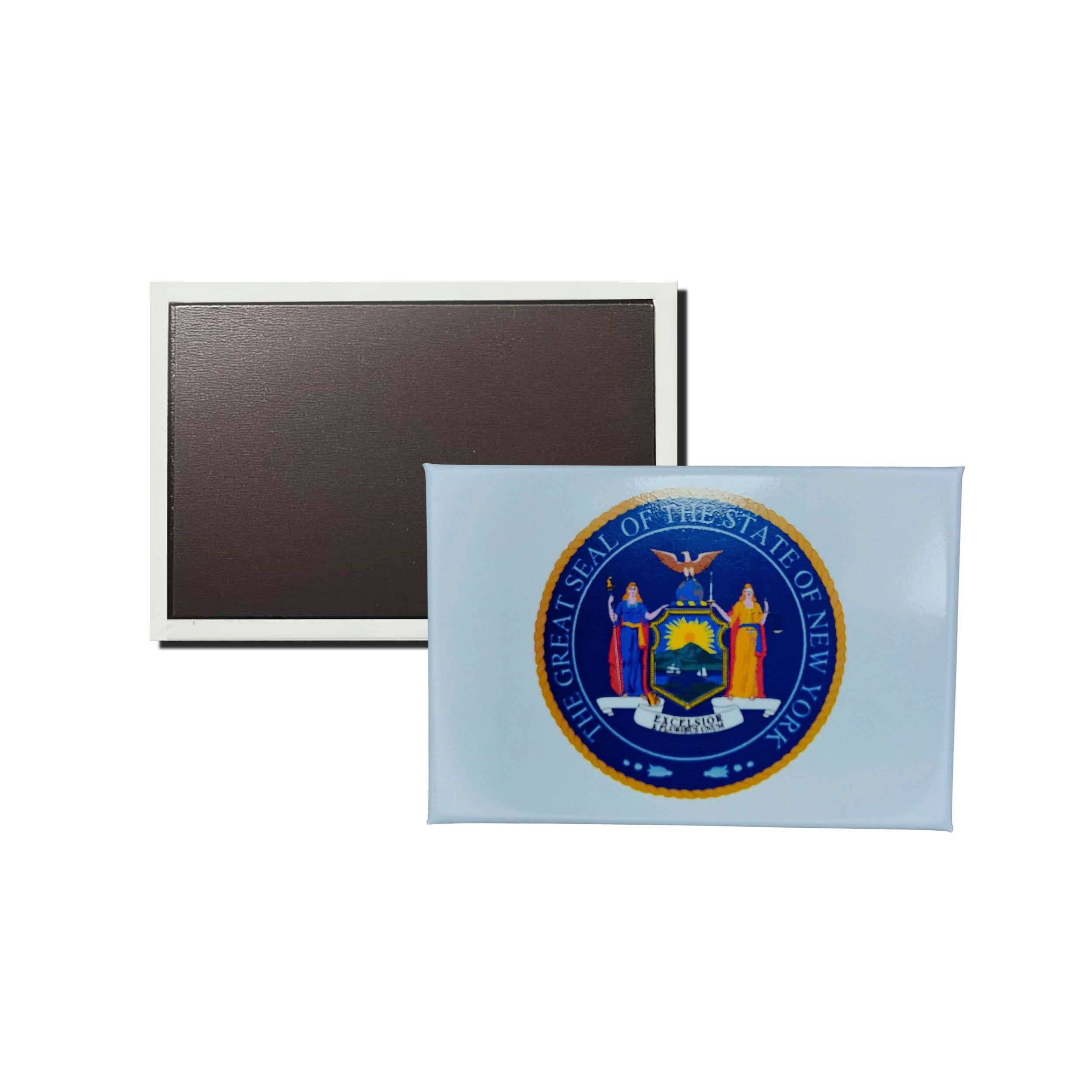 IMAN RECTANGULAR HORIZONTAL ESCUDO ESTADO NEW YORK USA