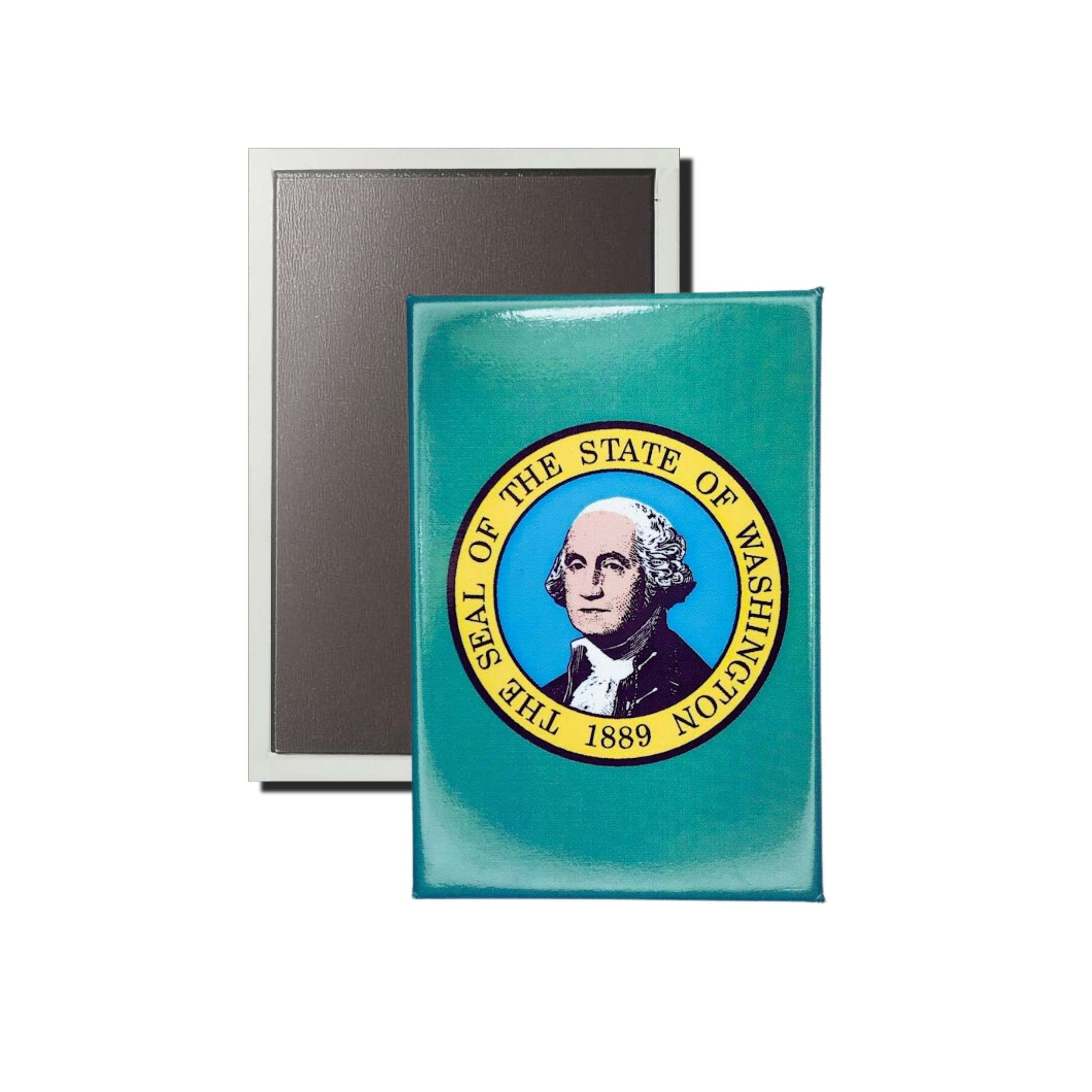 IMAN RECTANGULAR VERTICAL BANDERA ESTADO WASHINGTON USA