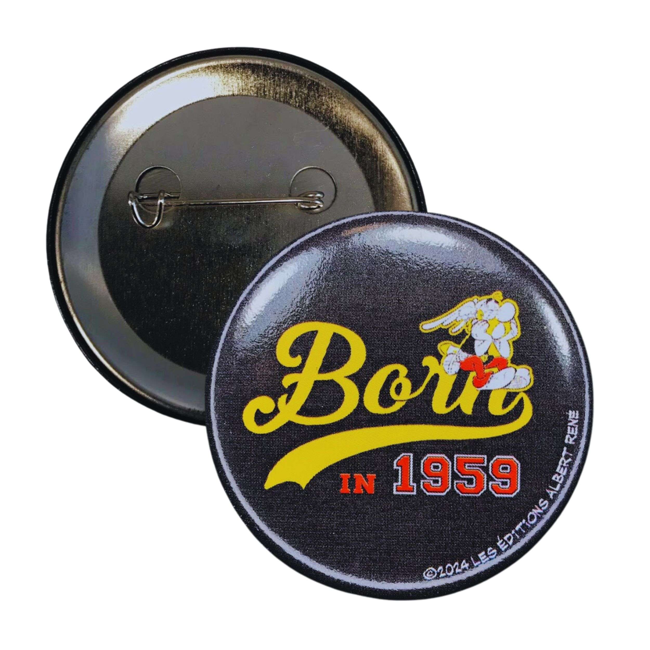 BROCHE RONDE © ASTERIX BORN 1959 NOIR A165