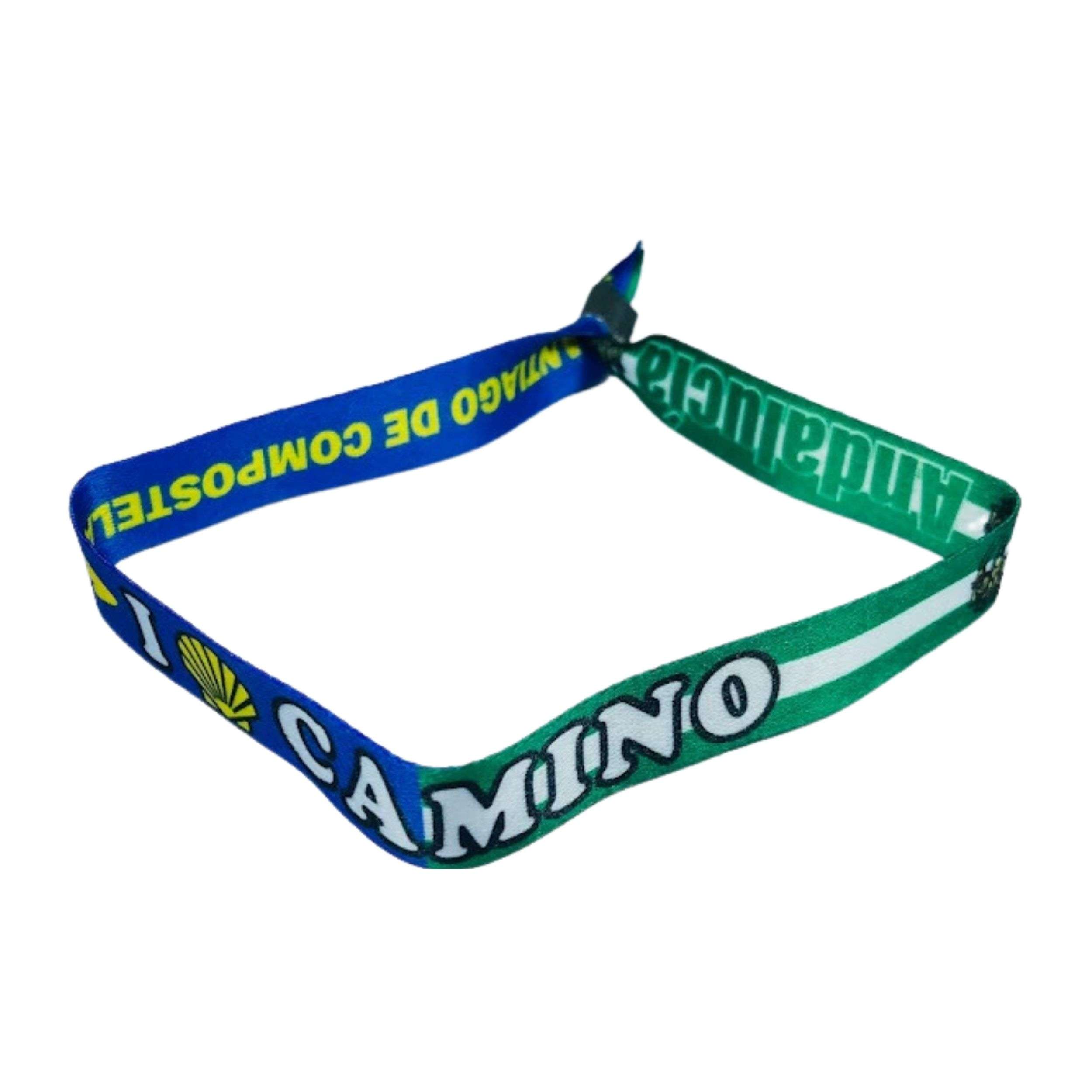 PULSERA I LOVE CAMINO SANTIAGO BANDERA ANDALUCIA ESPANA P2752