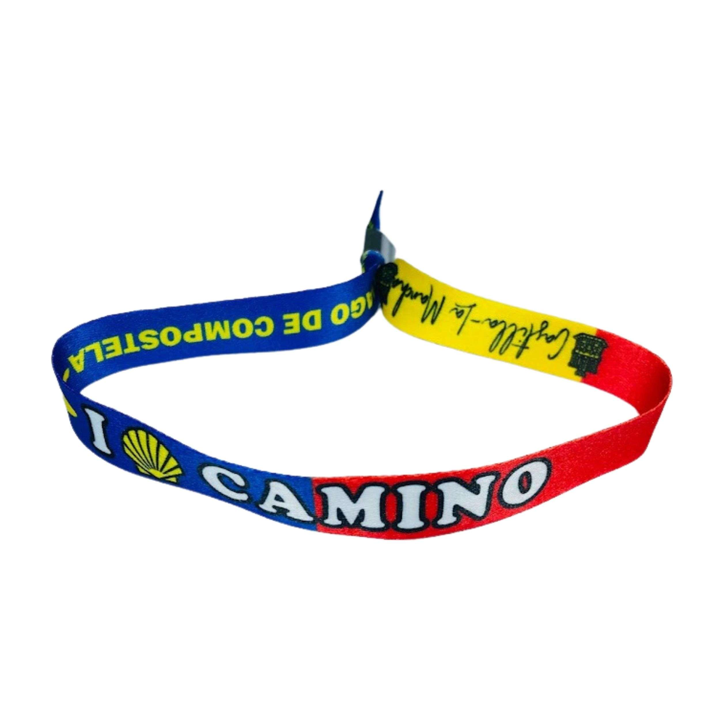 PULSERA I LOVE CAMINO SANTIAGO BANDERA CASTILLA LA MANCHA ESPANA P2759