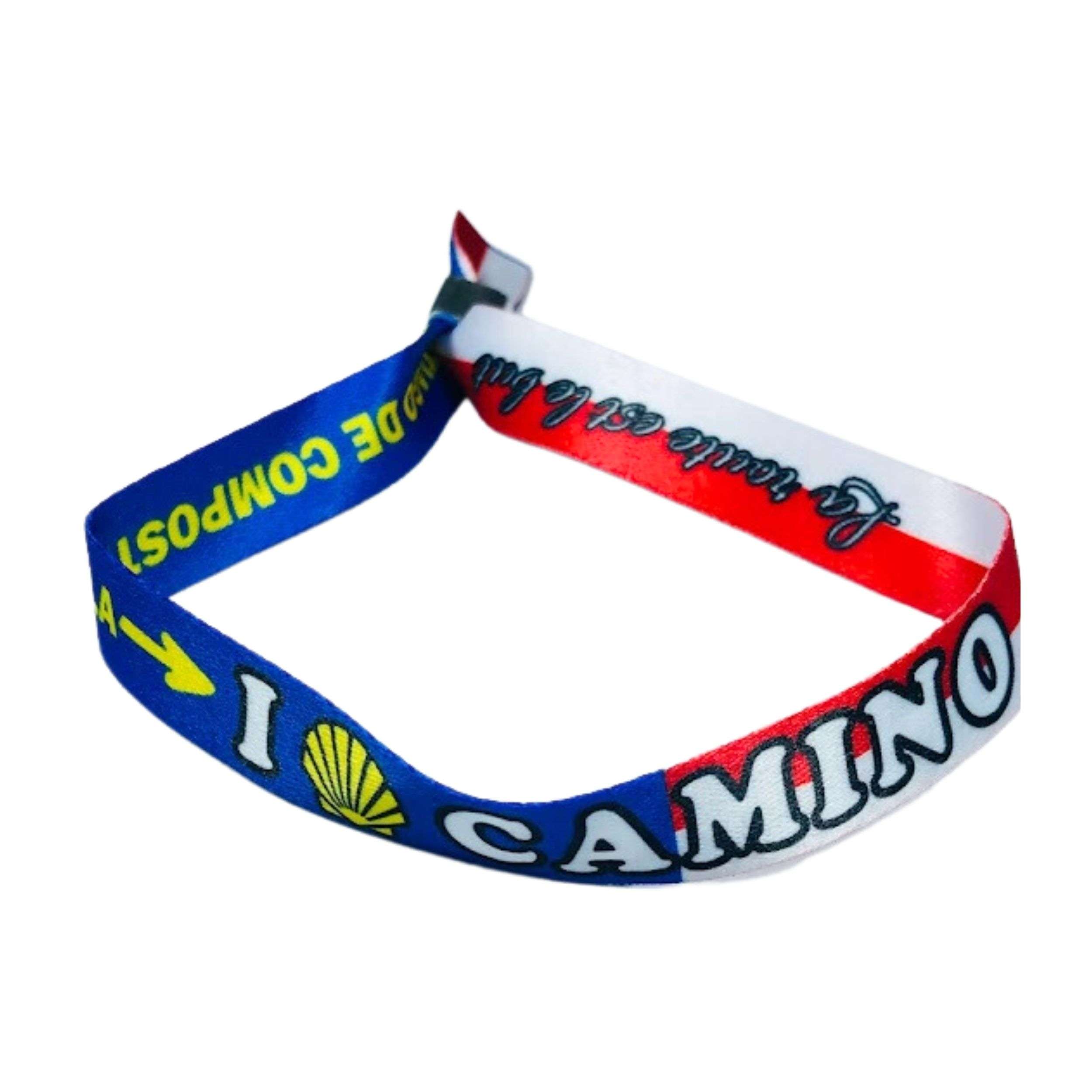 PULSERA I LOVE CAMINO SANTIAGO BANDERA MONACO P2809