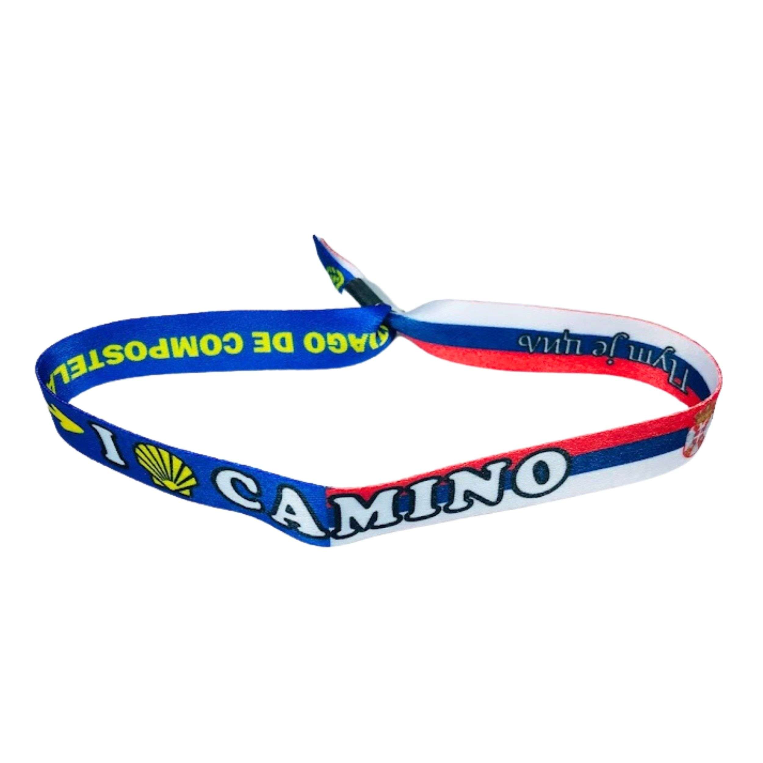 PULSERA I LOVE CAMINO SANTIAGO BANDERA SERBIA P2818