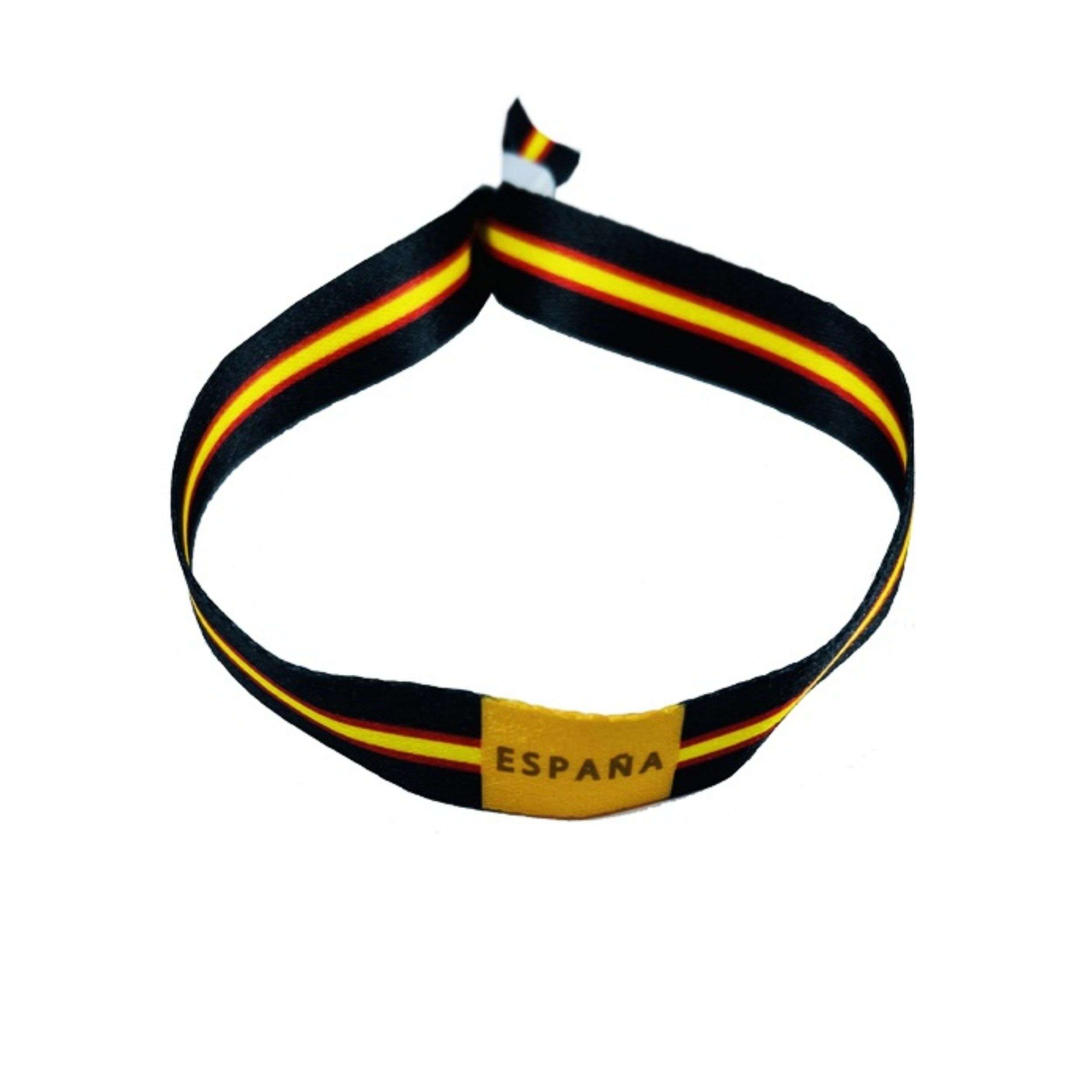 PULSERA NEGRA BANDERA ESPANA P217