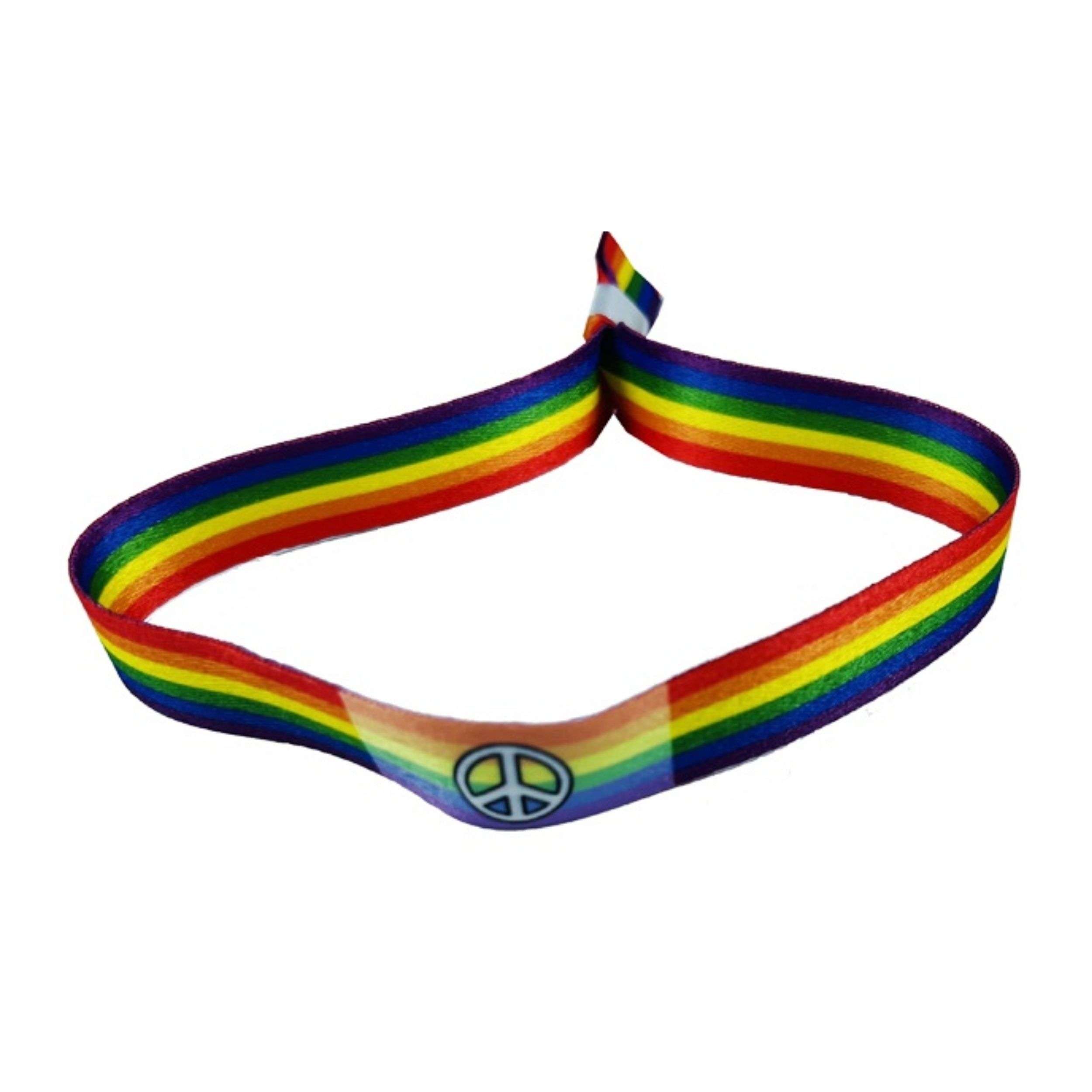 PULSERA SIMBOLO PAZ Y AMOR BANDERA LGBT P407