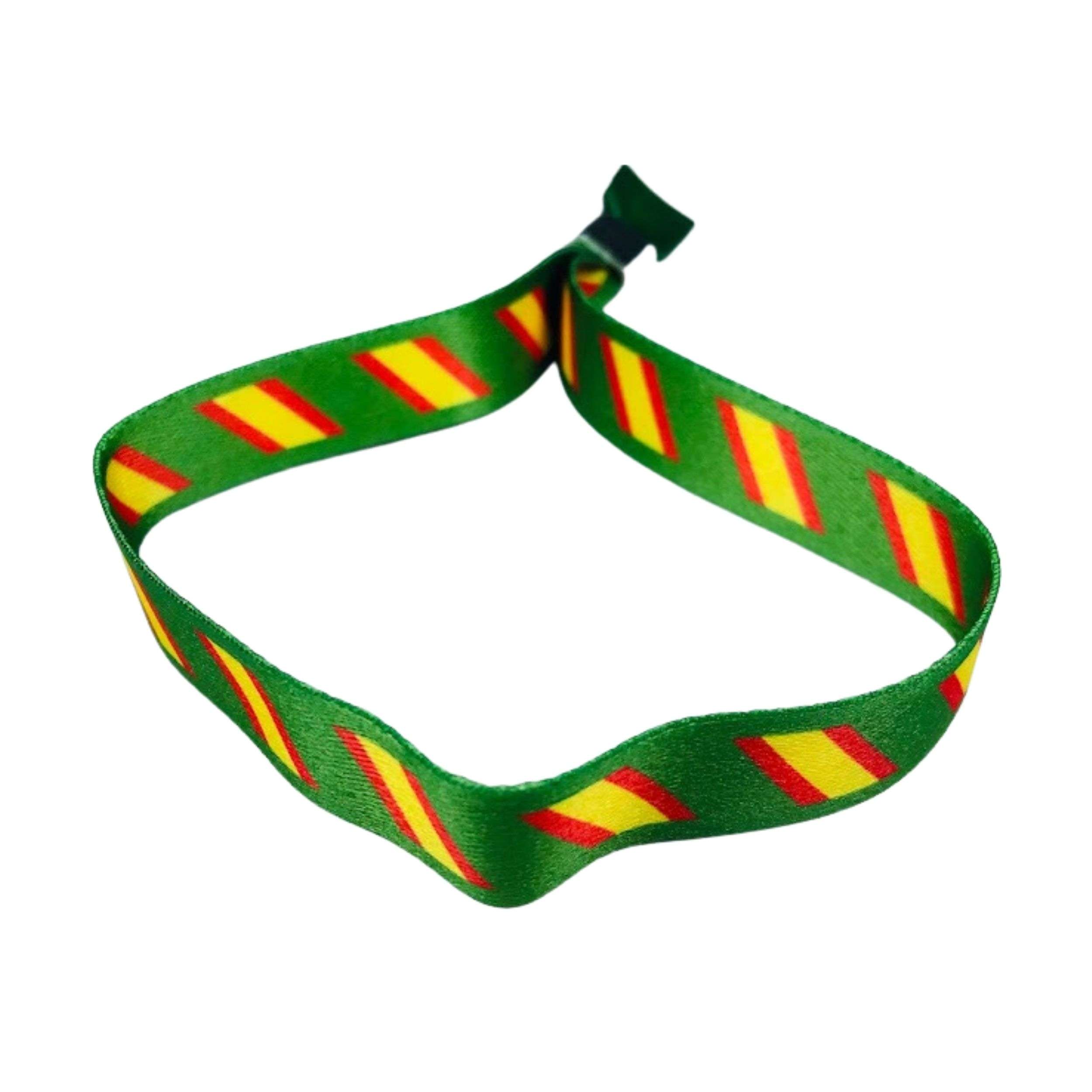 PULSERA VERDE BANDERA DE ESPANA P278