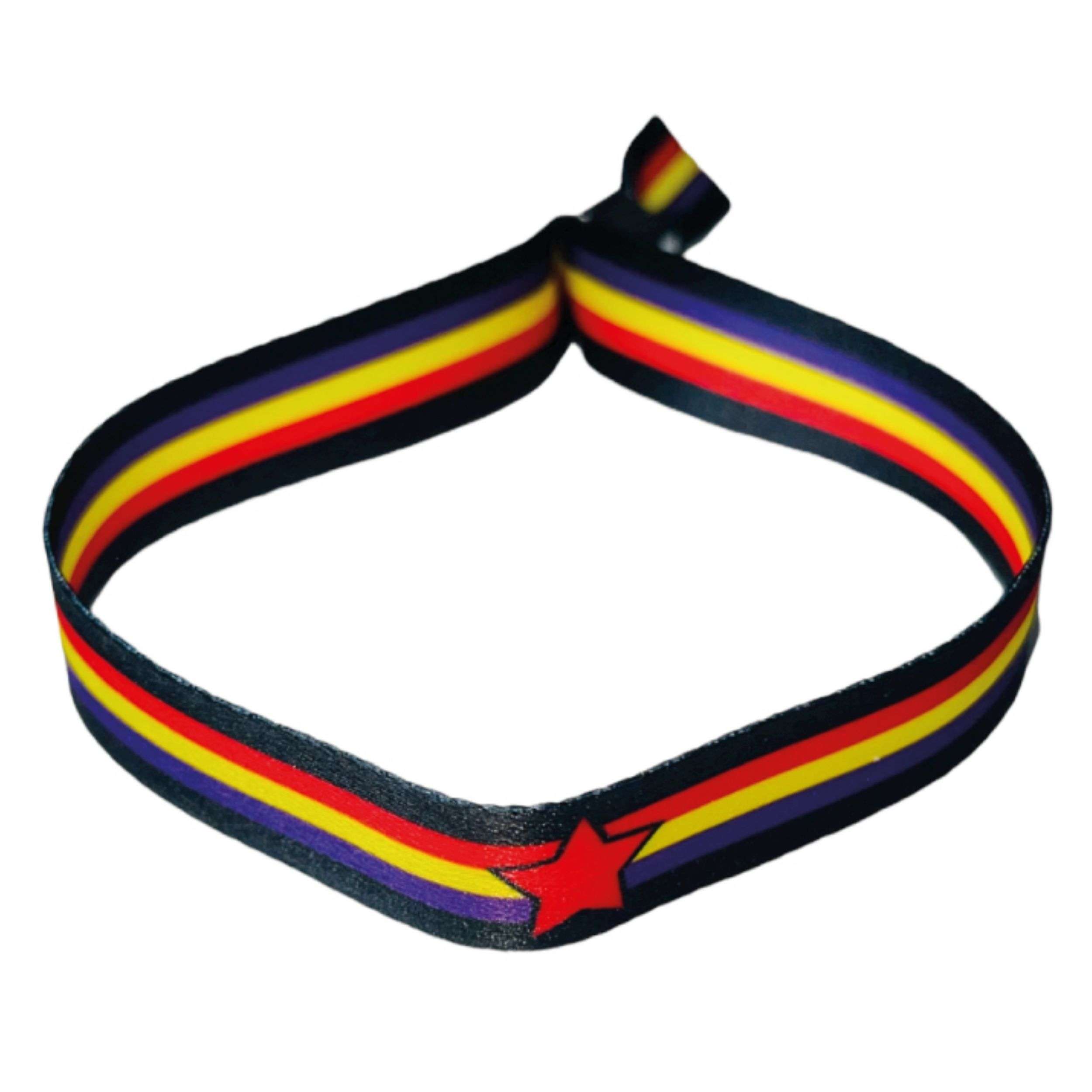 PULSERA – NEGRA BANDERA REPUBLICANA ESTRELLA P1277