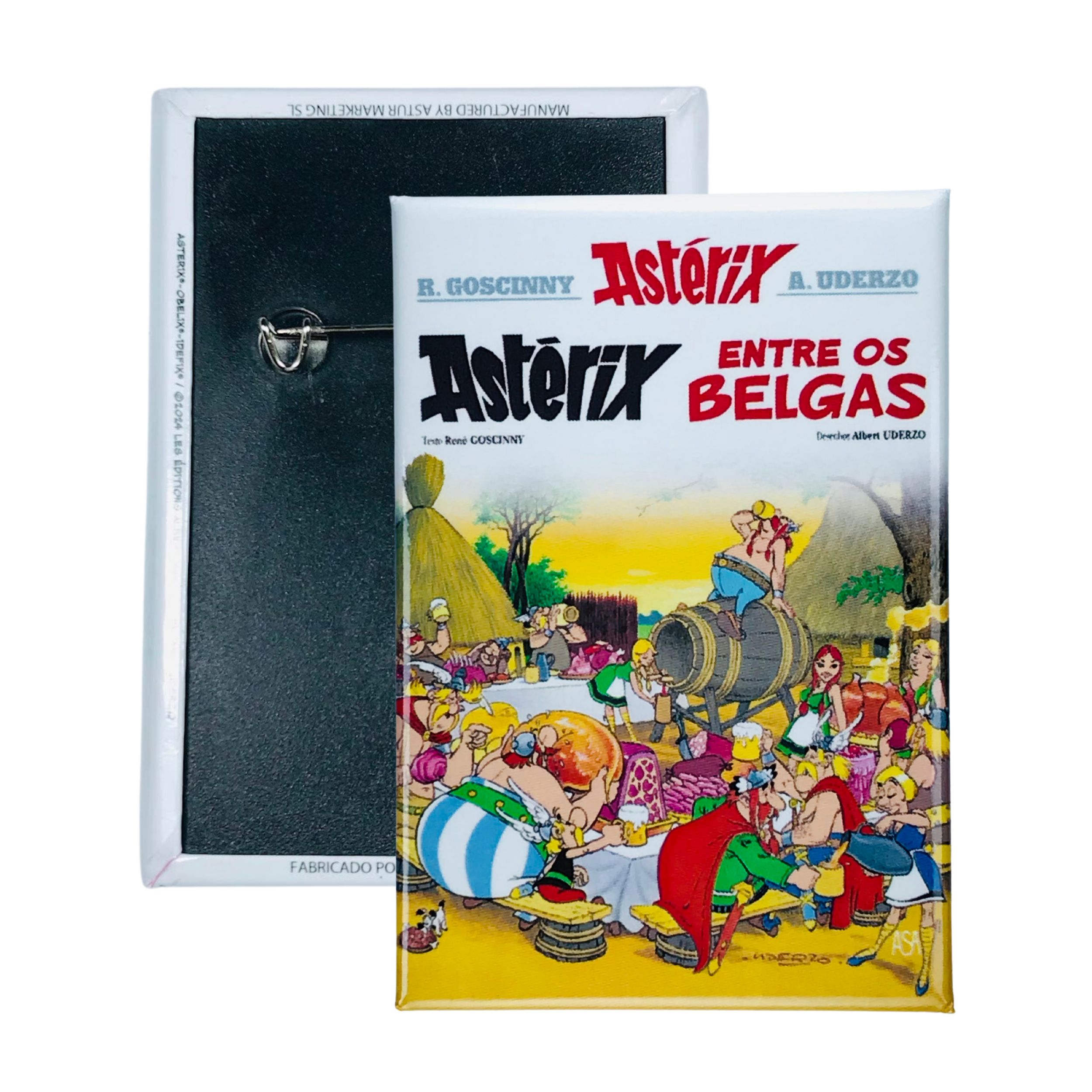 CHAPA © 24 Asterix entre os Belgas Portada Comic Portugues A304